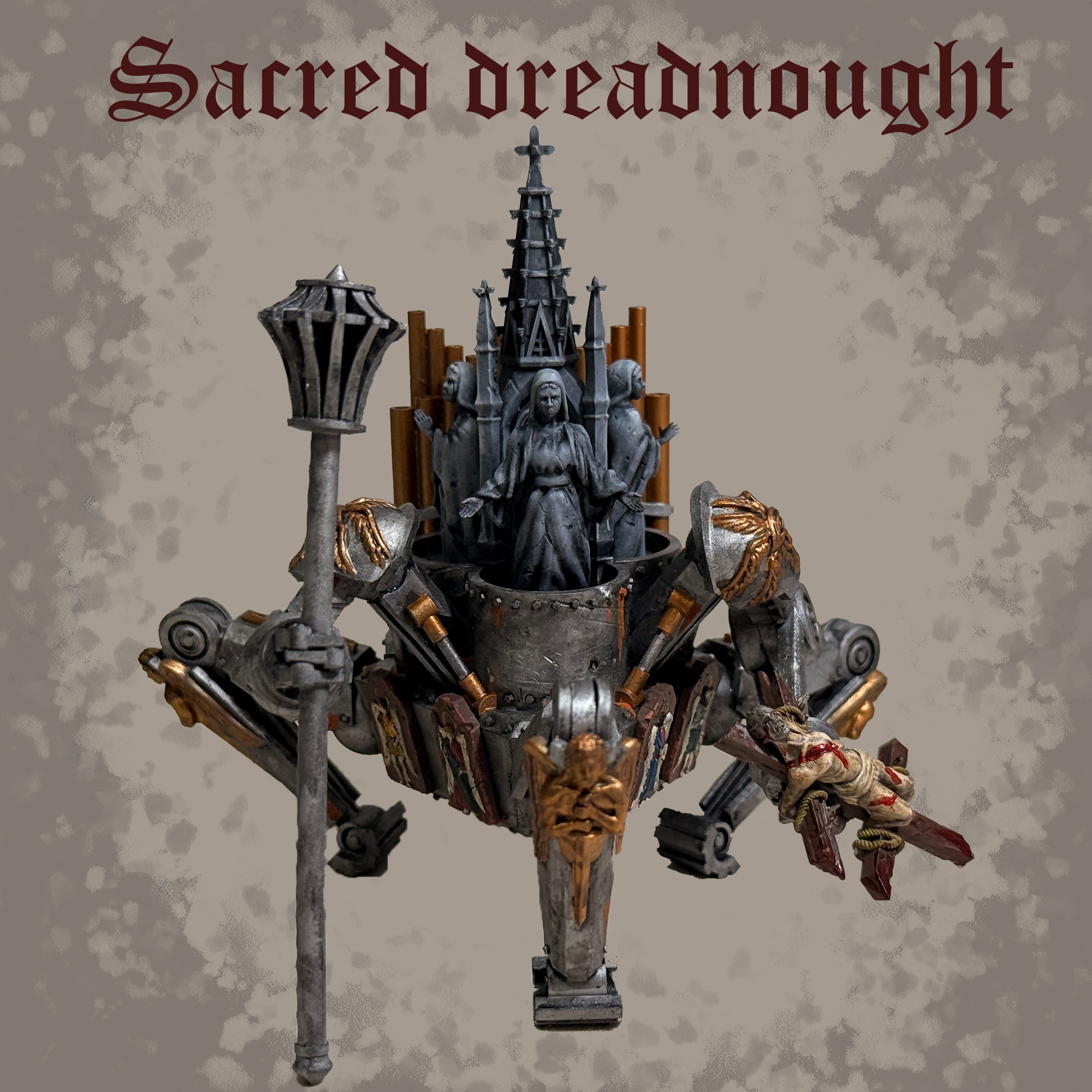 Sacred dreadnought - Trench Crusade STL file for Anchorite Shrine
