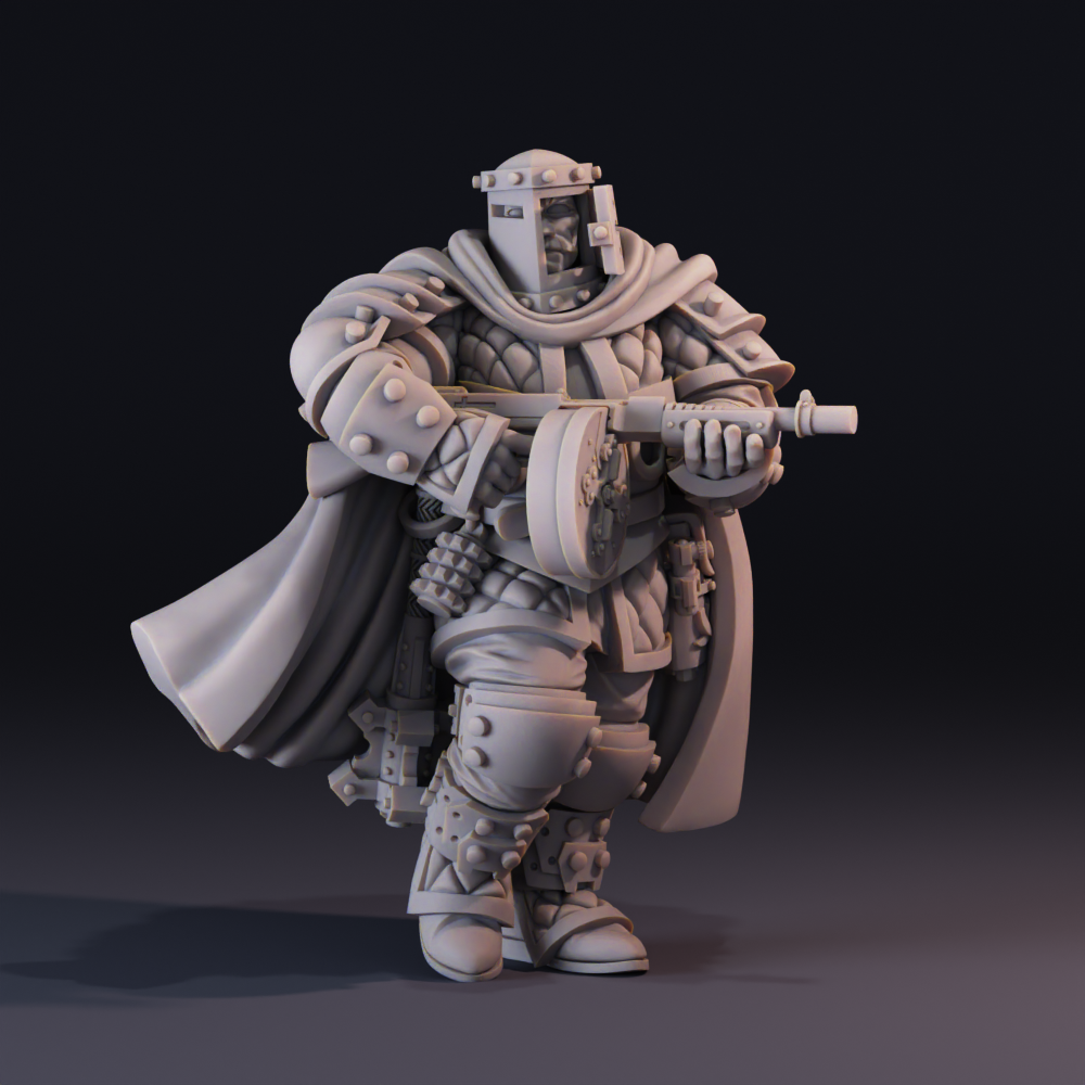 Shock Trooper McCreedy, New Antioch Soldier for Trench Crusade by Michael Evans, is a proxy for Shocktrooper, in The Principality of New Antioch.
