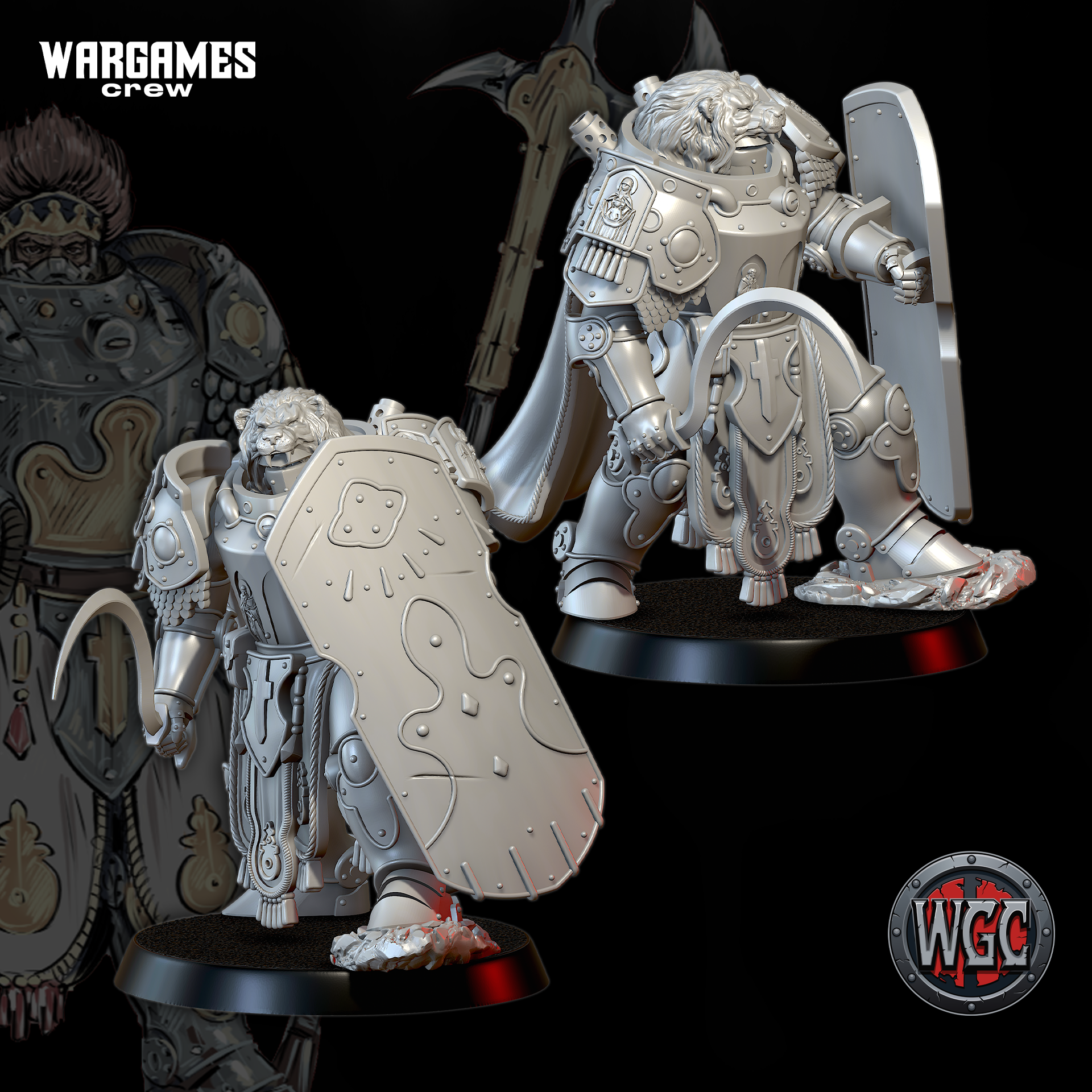 Chewa Lieutenant in Heavy Lionheart Armor by WargamesCrew - Image 2