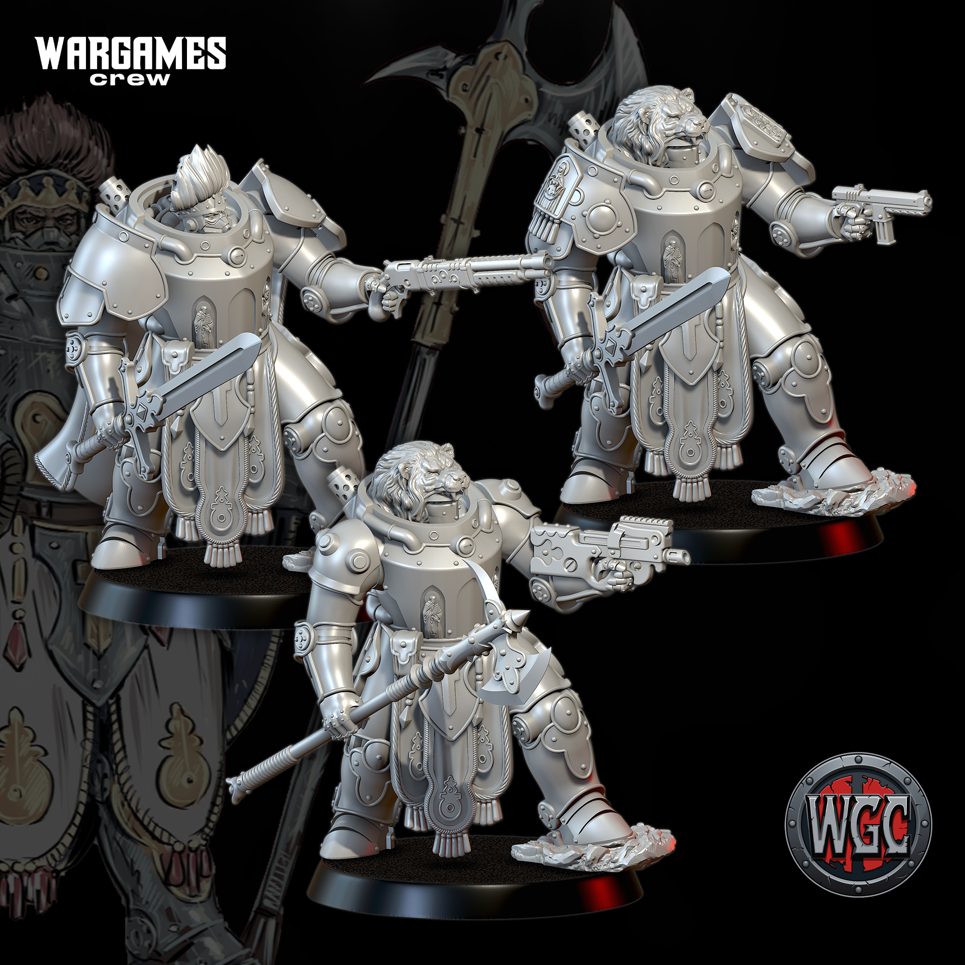Chewa Lieutenant in Heavy Lionheart Armor by WargamesCrew - Image 3
