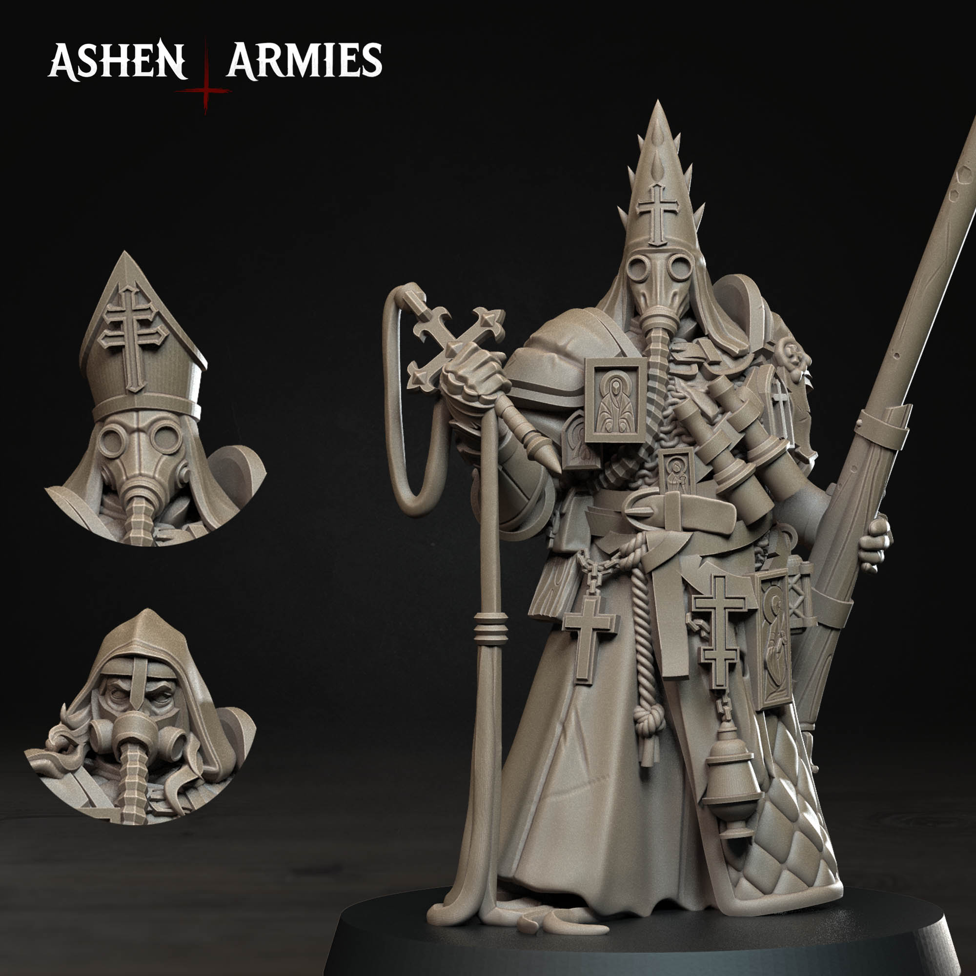 Bleeding Procession - Castigator (Punt Gun) (3 Versions) by Ashen Armies, is a proxy for Castigator, in Trench Pilgrims.