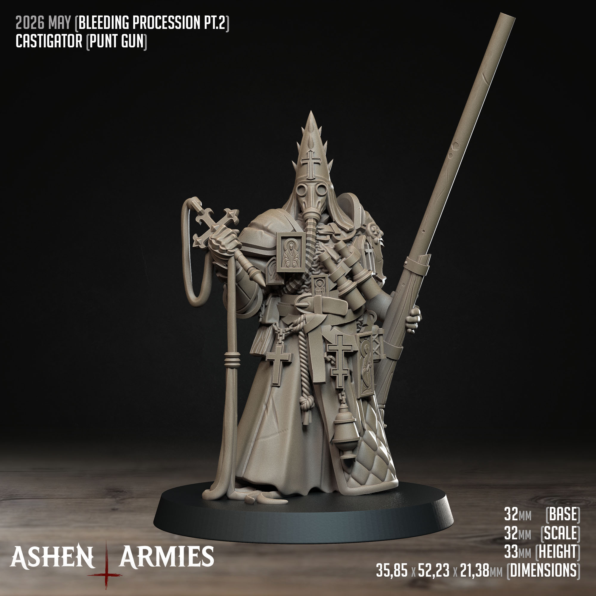 Bleeding Procession - Castigator (Punt Gun) (3 Versions) by Ashen Armies - Image 2