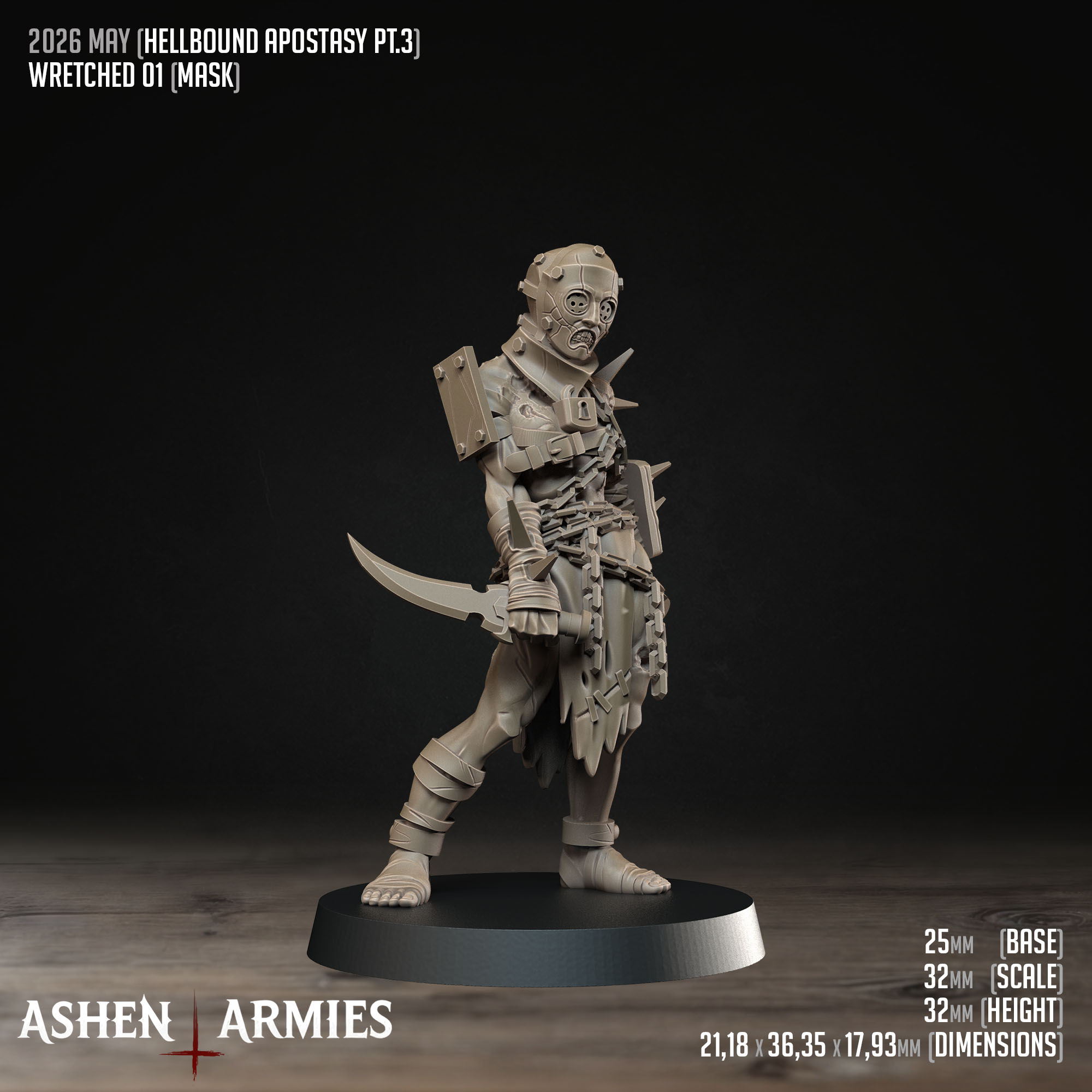 Hellbound Apostasy - Wretched (4 Models) by Ashen Armies - Image 2