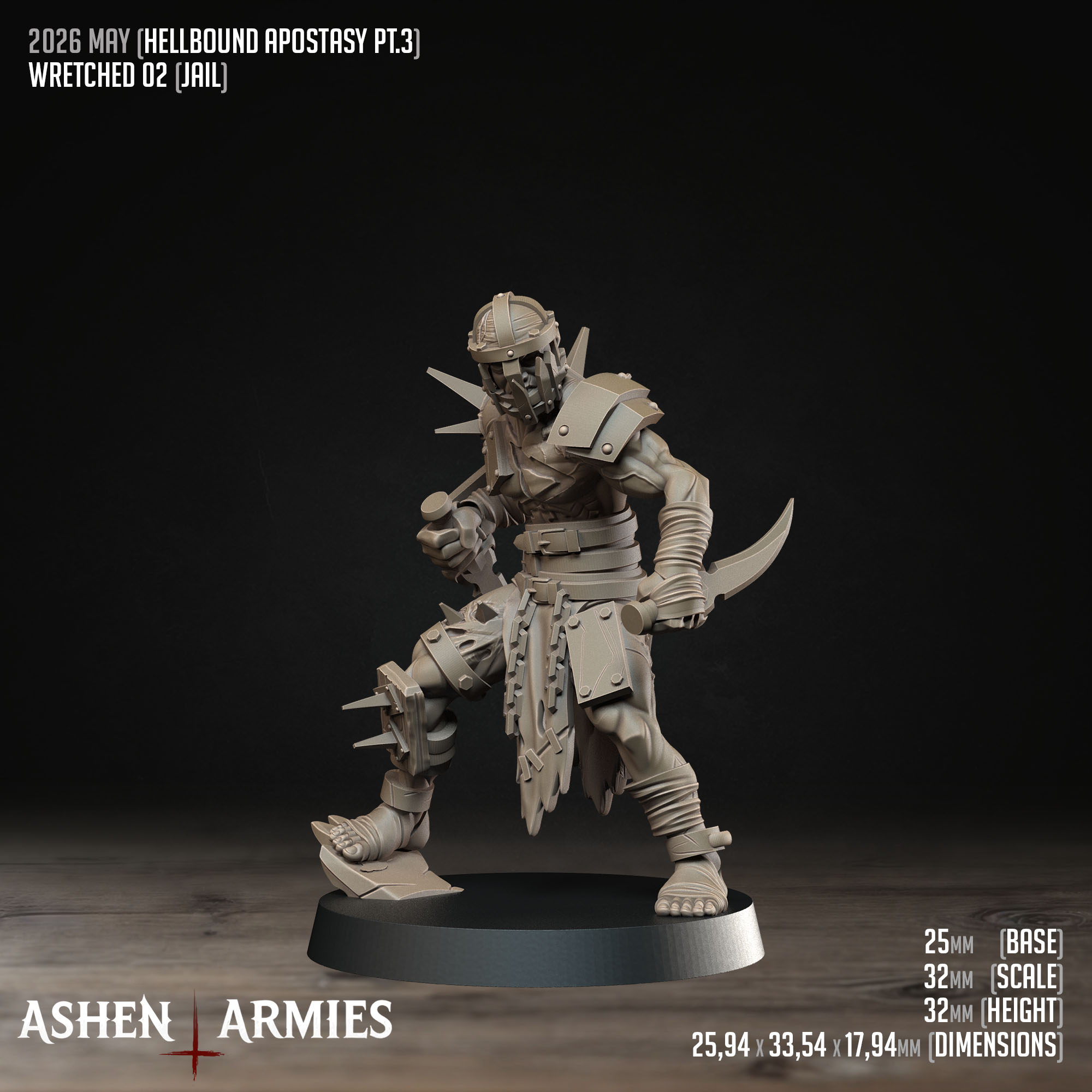 Hellbound Apostasy - Wretched (4 Models) by Ashen Armies - Image 3