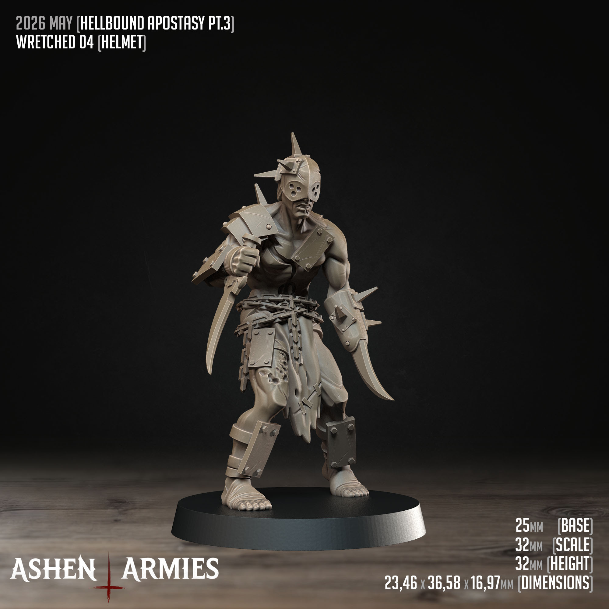 Hellbound Apostasy - Wretched (4 Models) by Ashen Armies - Image 4