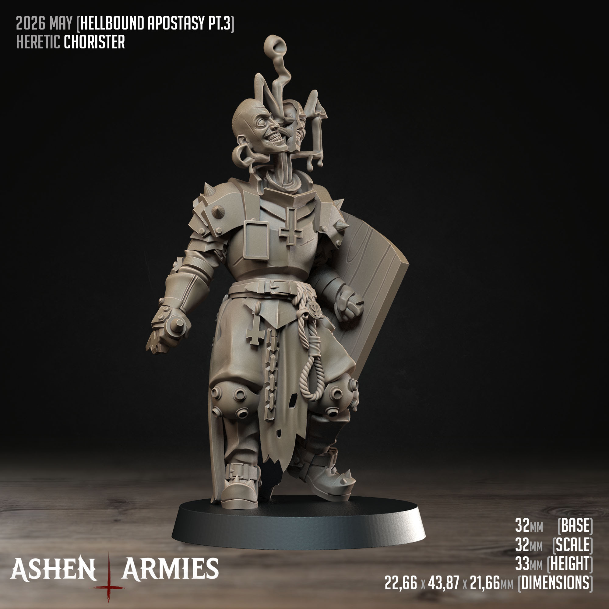 Hellbound Apostasy - Heretic Chorister (2 Versions) by Ashen Armies - Image 2
