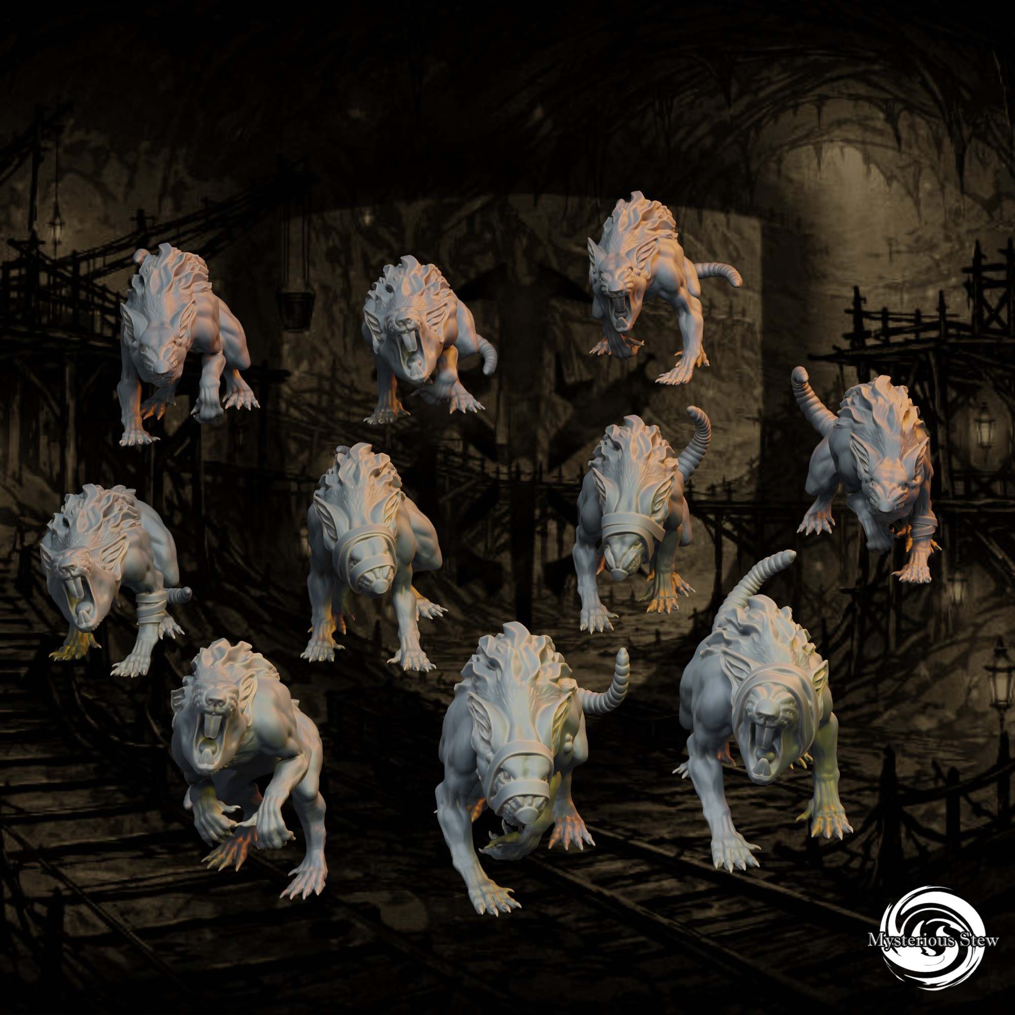 Rat Hounds by Mysterious Stew, is a proxy for Hound of the Black Grail, in Cult of the Black Grail.