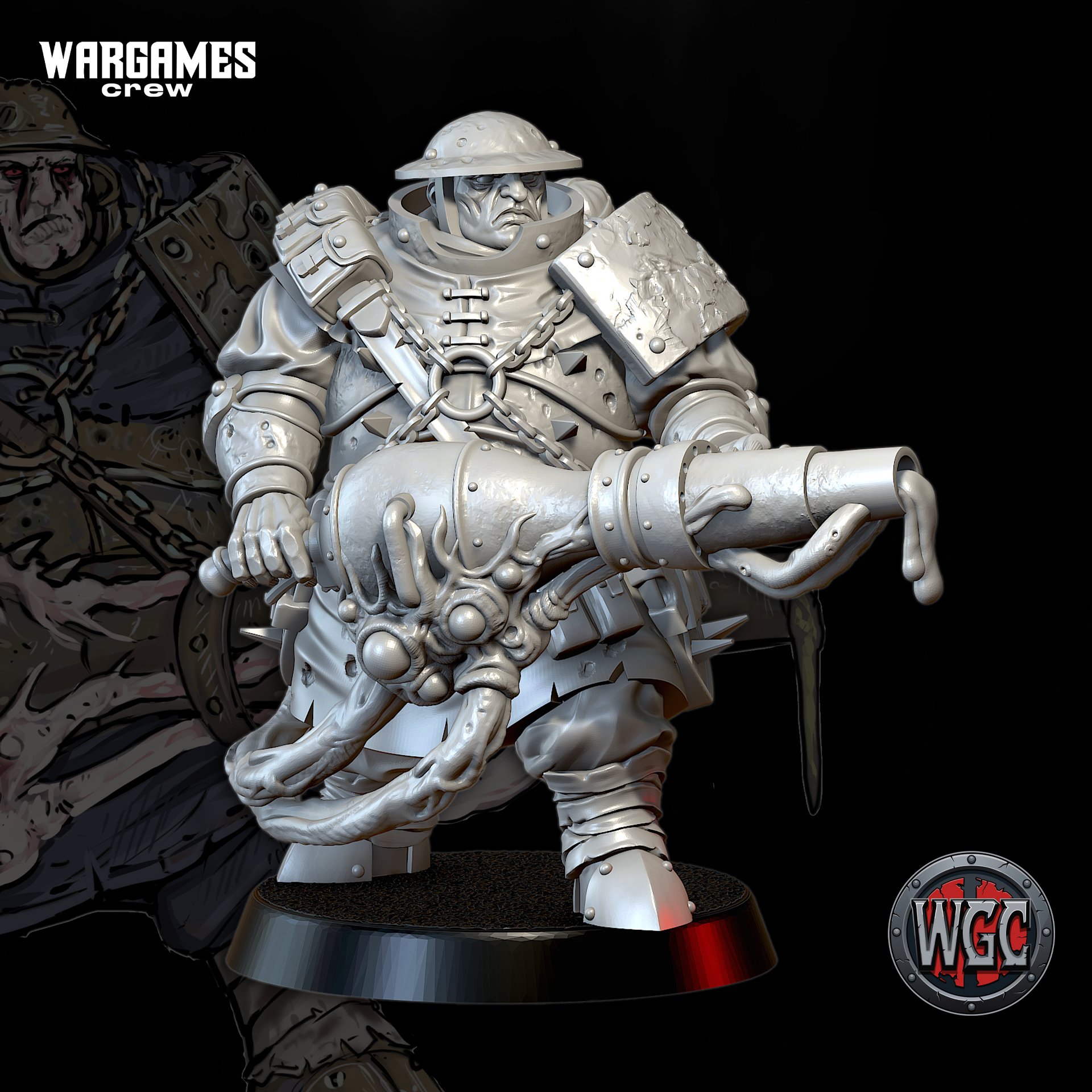 Blacktear Mourning Knight #2 by WargamesCrew, is a proxy for Corpse Guard, in Cult of the Black Grail.