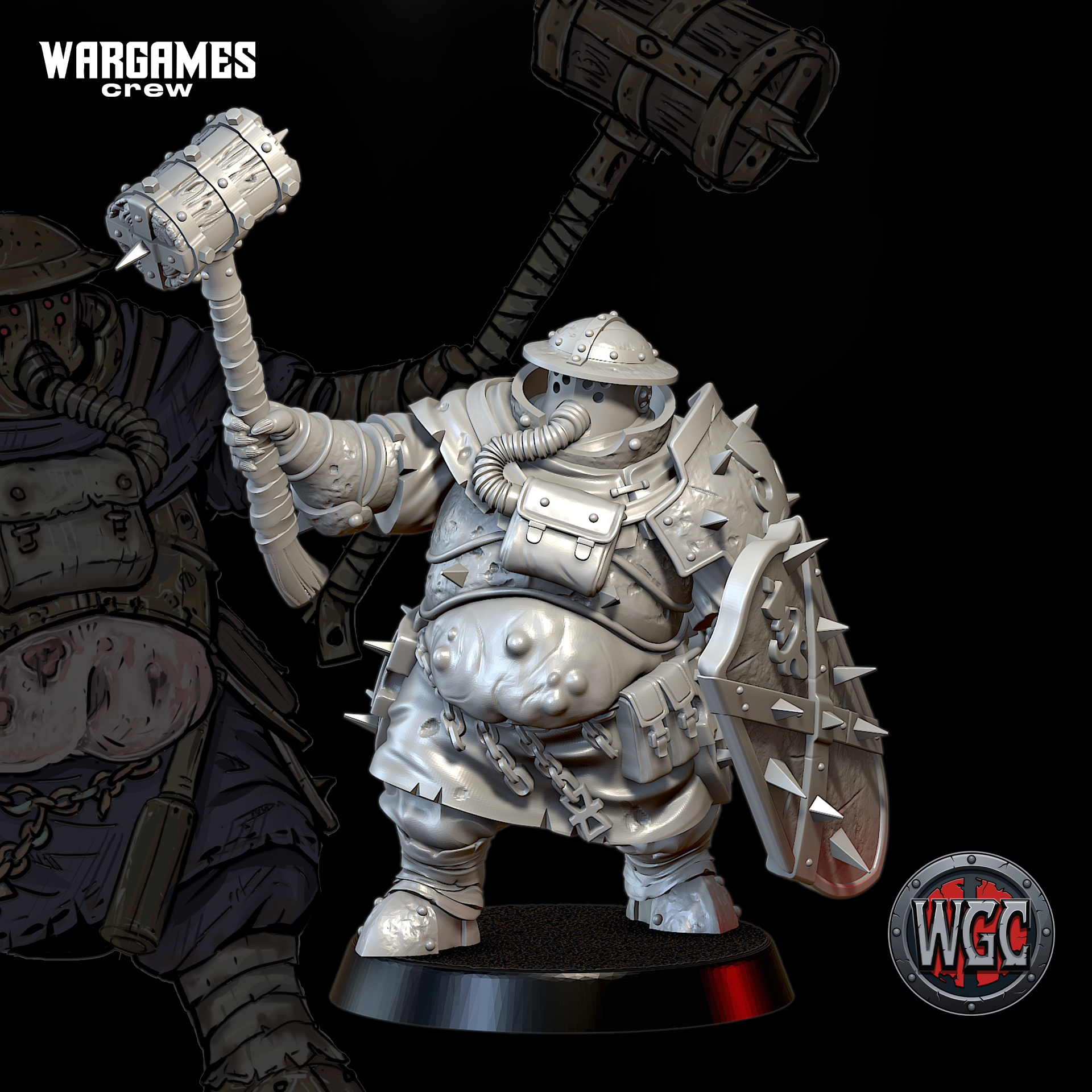 Blacktear Mourning Knight #1 by WargamesCrew, is a proxy for Corpse Guard, in Cult of the Black Grail.