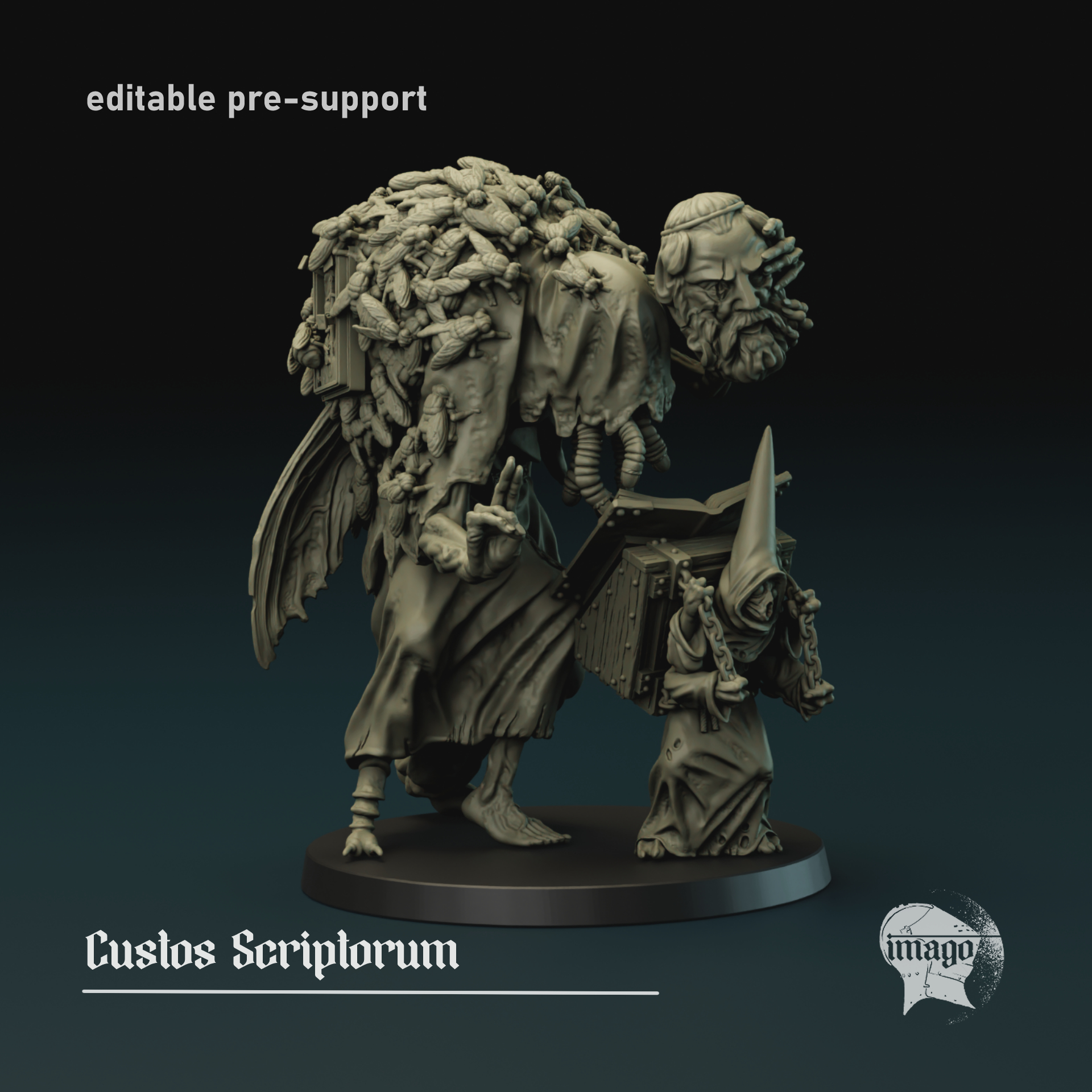 Custos Scriptorum Mercenary - 6 months Loyalty Reward by Imago Miniatures, is a proxy for Scripture Guardian, in Court of the Seven Headed Serpent, Cult of the Black Grail, Heretic Legion, The Principality of New Antioch, Trench Pilgrims.