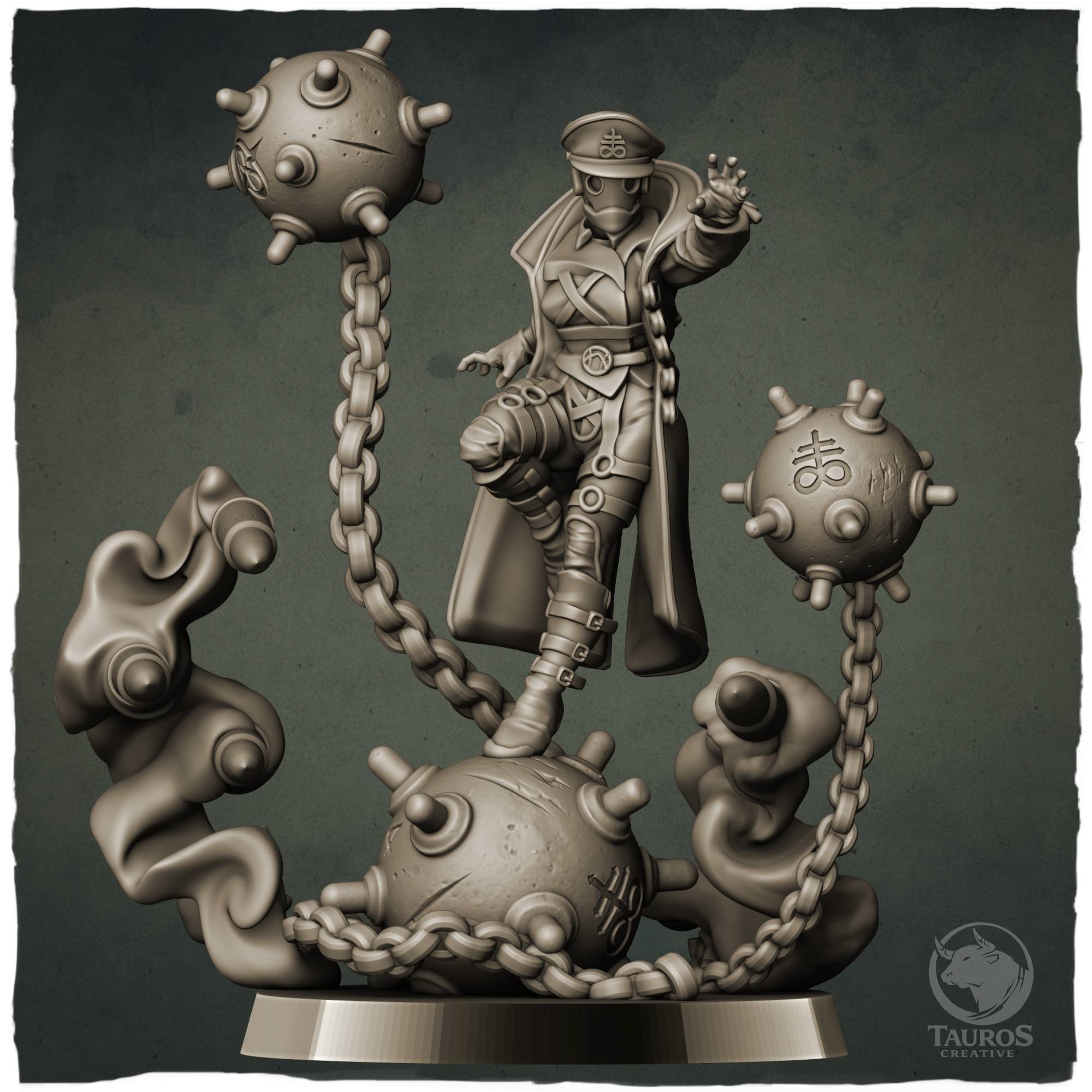 Artillery Invoker — Naval Witch — Trench Grimdark Warfare by Tauros Creative, is a proxy for Artillery Witch, in Heretic Legion.