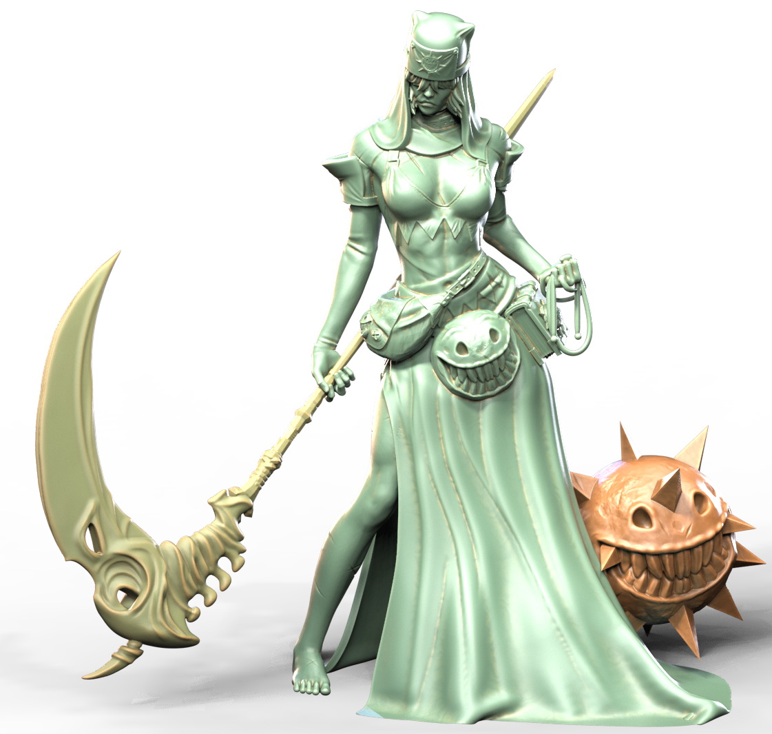 PUMPING NUN by Broken Sword Miniatures, is a proxy for Sin Eater, in Court of the Seven Headed Serpent, Cult of the Black Grail, Heretic Legion.