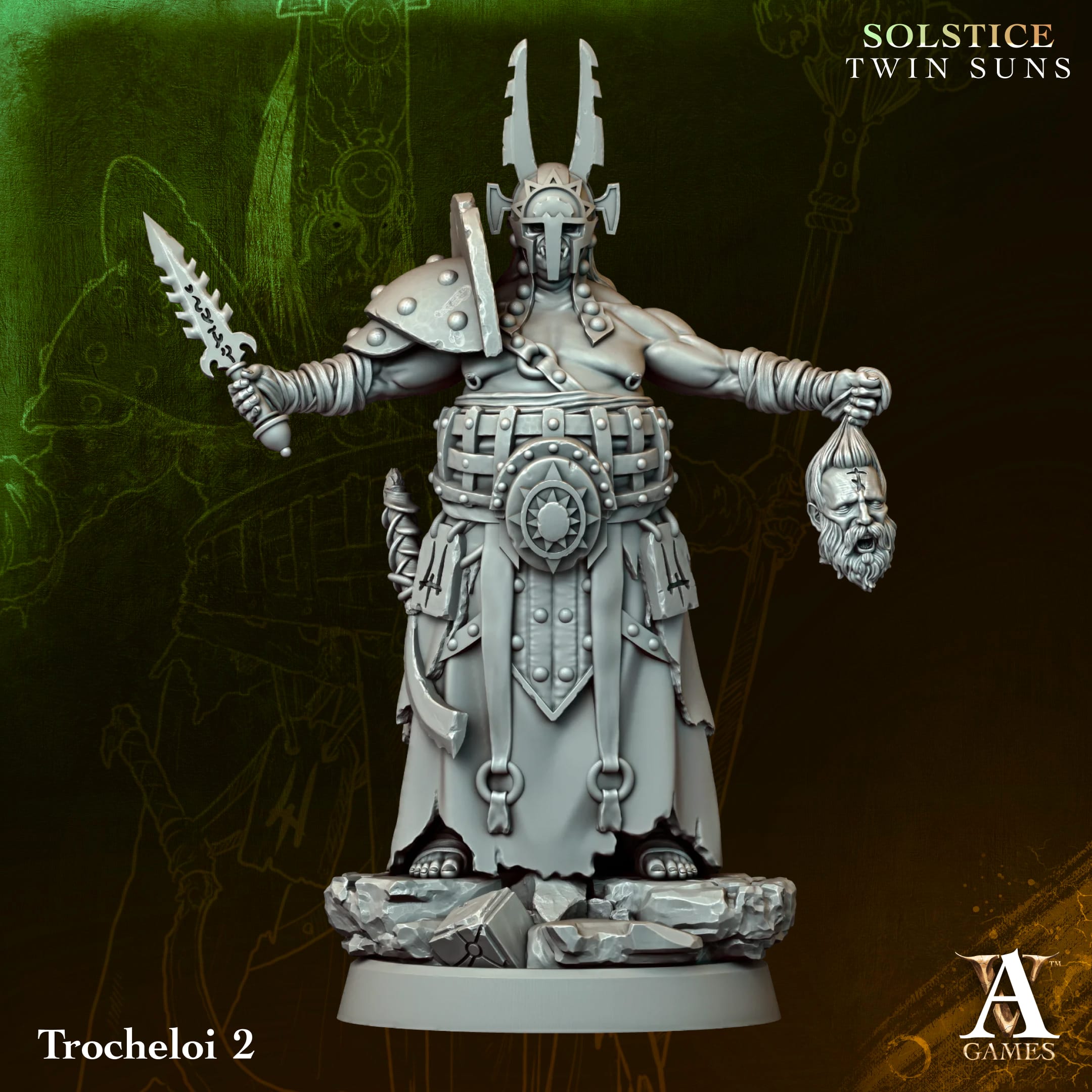 Trocheloi by Archvillain Games, is a proxy for Heretic Chorister, in Heretic Legion.