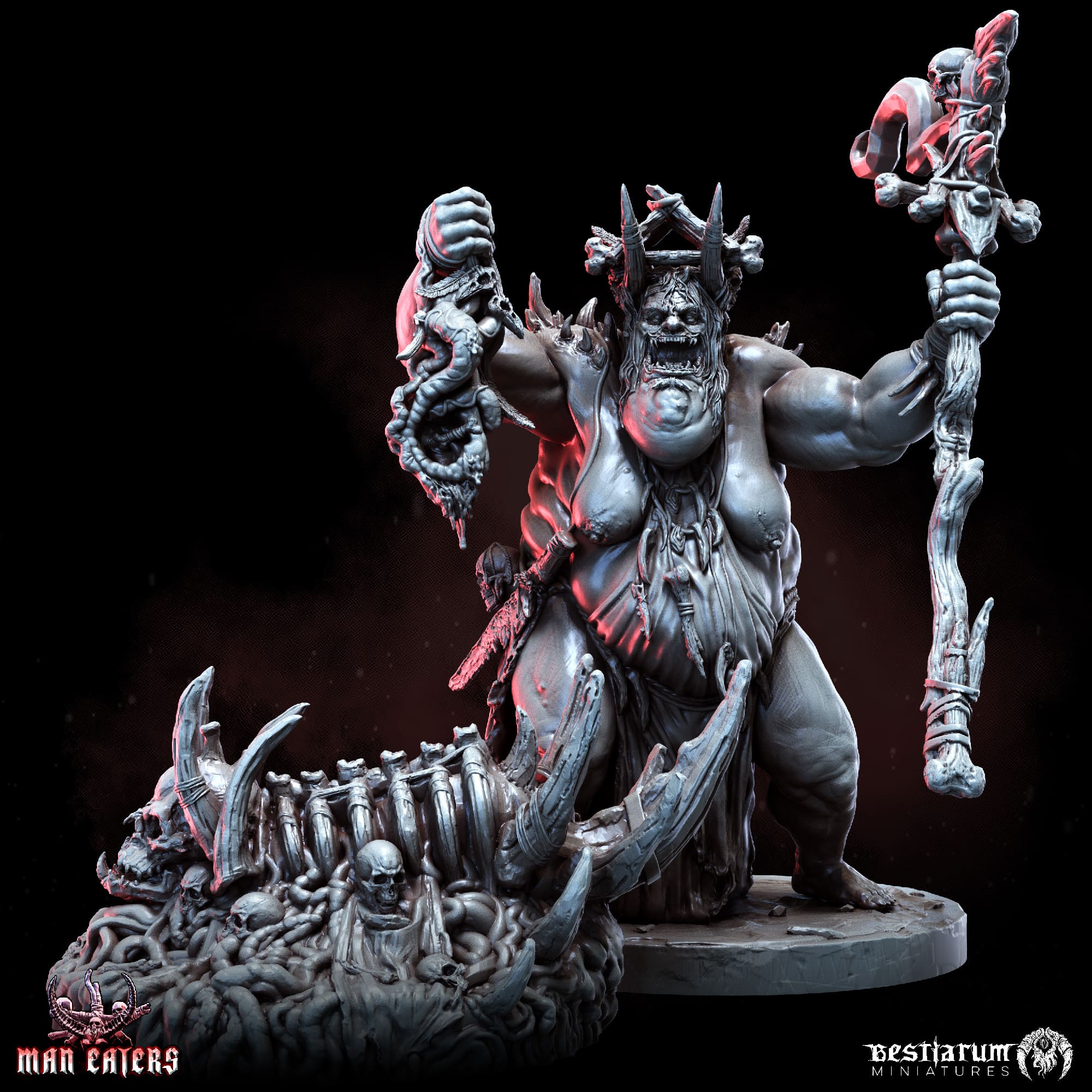 Haruspex | Man Eaters | Cannibal Cult by Bestiarum Miniatures, is a proxy for Matagog Hag, in Cult of the Black Grail.