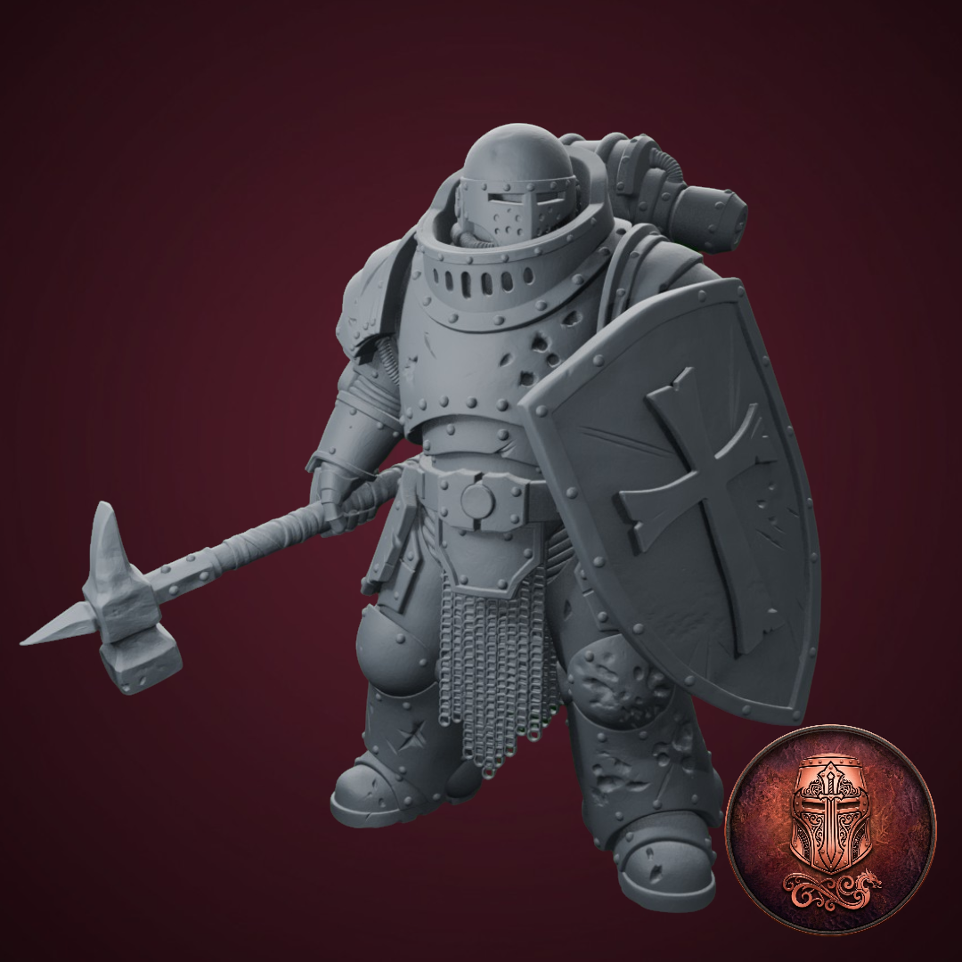 Crusader Shock Trooper – The Sacred Expedition by AlbusMiles, is a proxy for Mechanised Heavy Infantry, in The Principality of New Antioch.