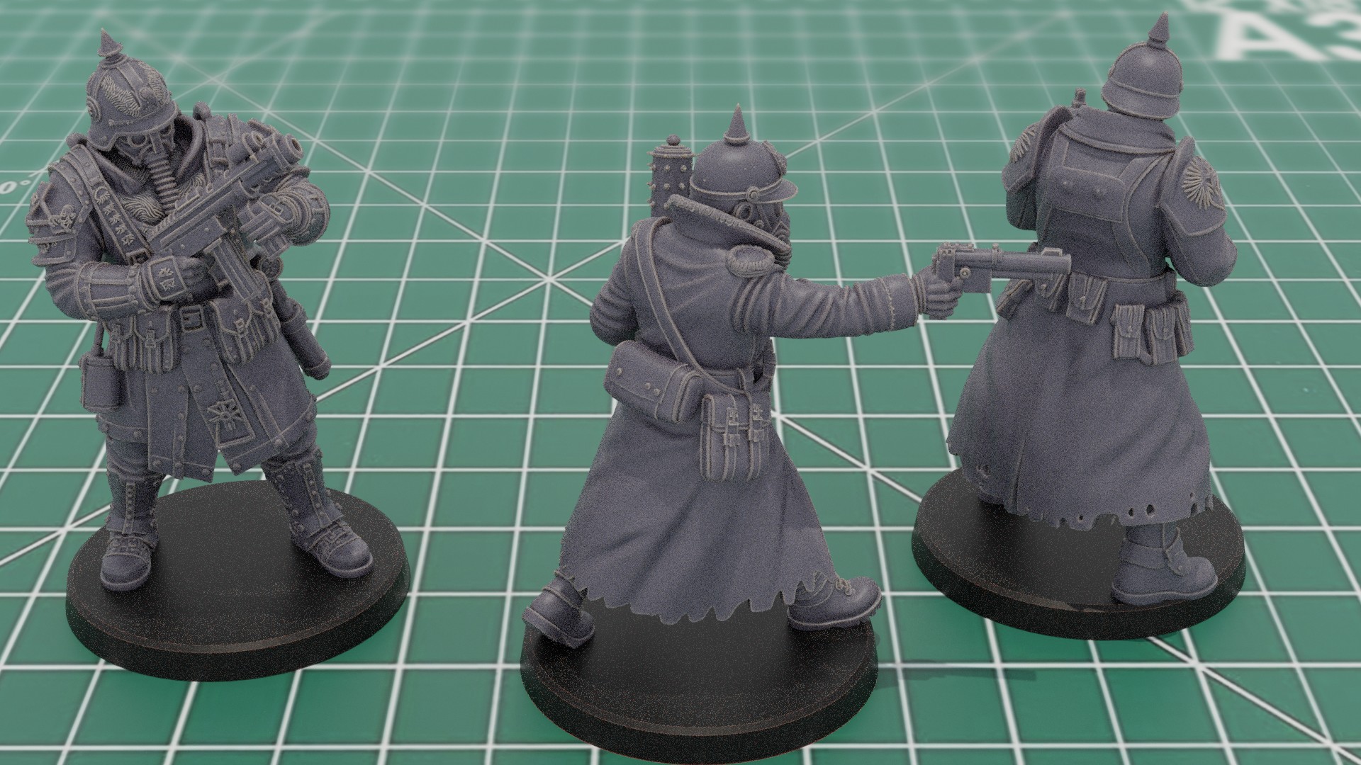 Grimdark Future Panzer Gothic Prussian Command Squad by 3DModelFoundry - Image 2