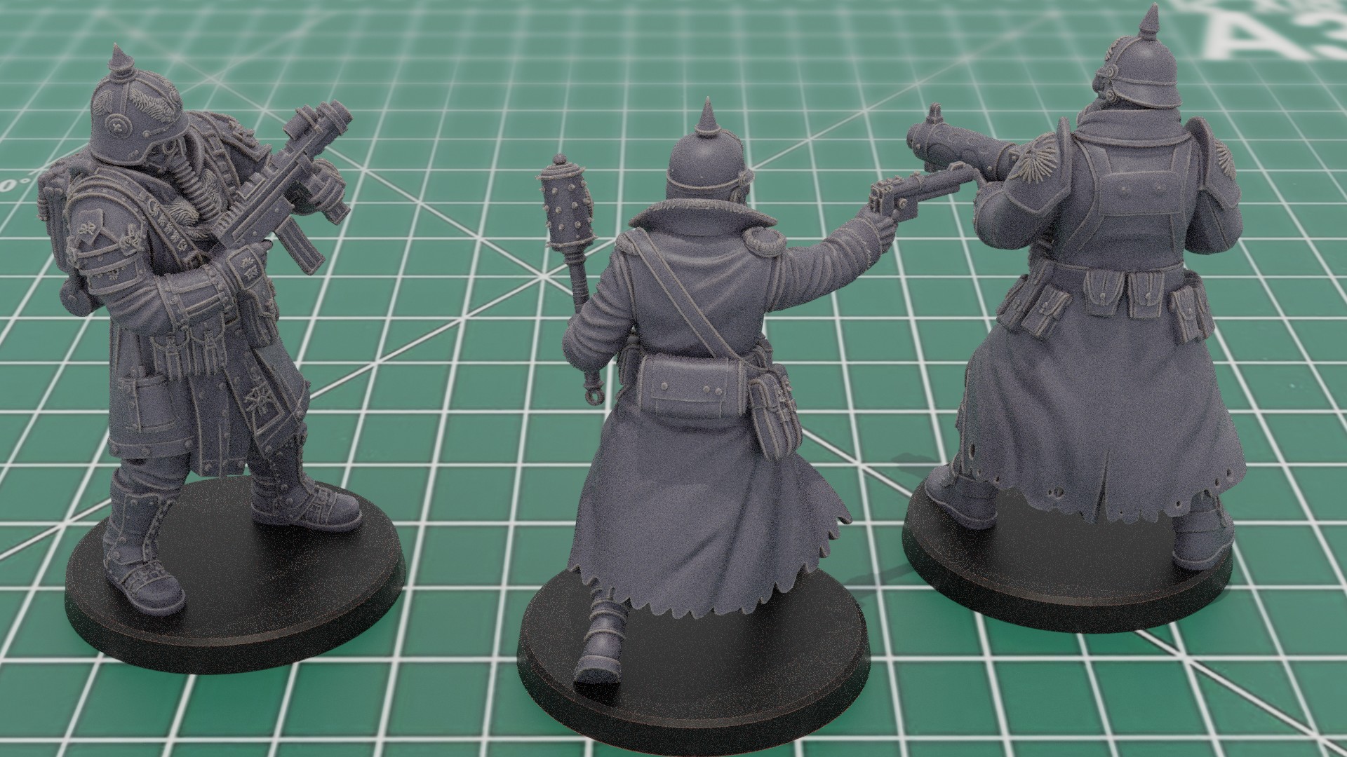 Grimdark Future Panzer Gothic Prussian Command Squad by 3DModelFoundry - Image 4