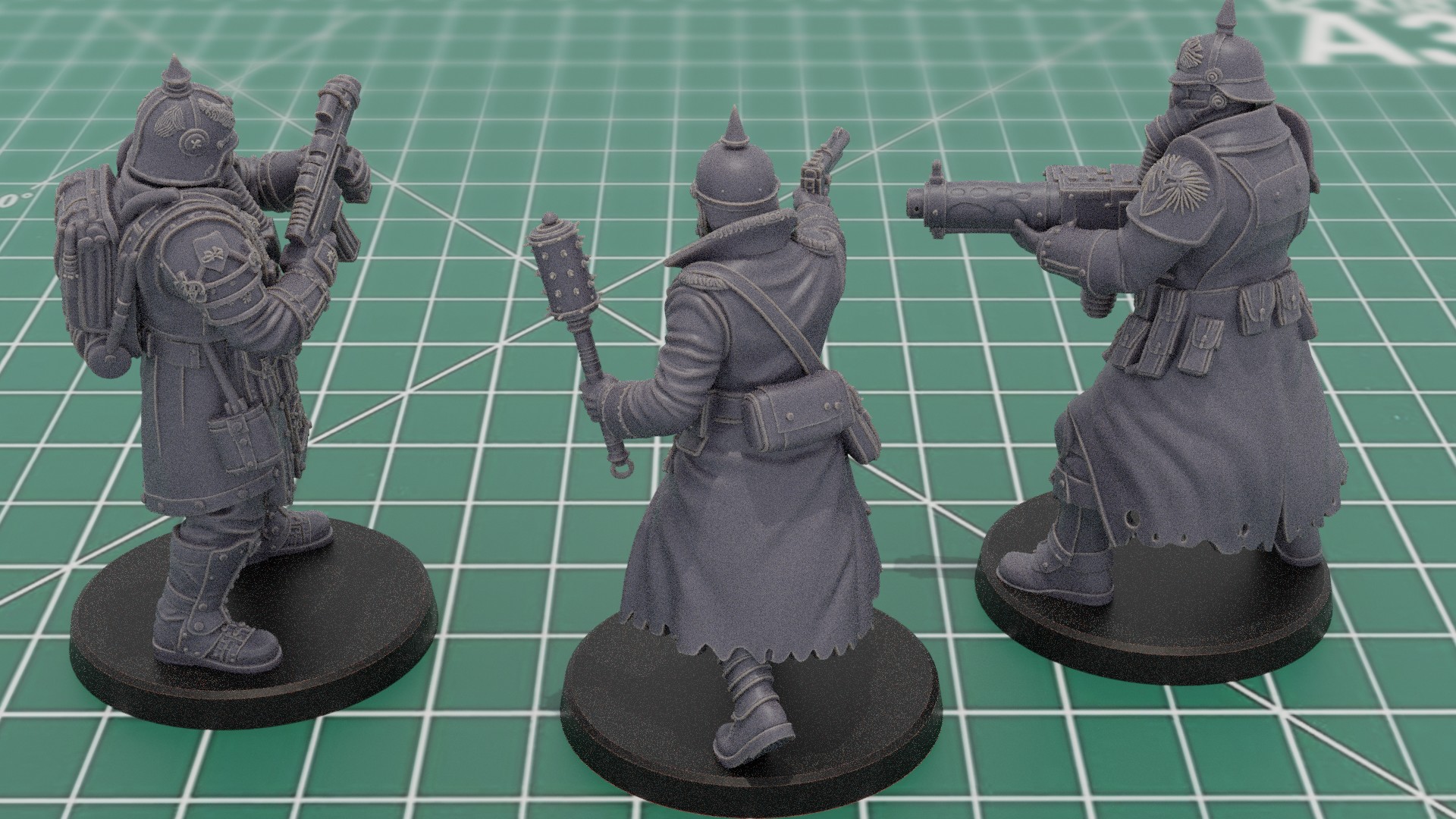 Grimdark Future Panzer Gothic Prussian Command Squad by 3DModelFoundry - Image 3