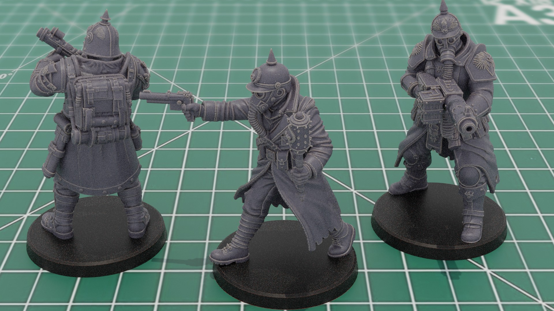 Grimdark Future Panzer Gothic Prussian Command Squad by 3DModelFoundry - Image 5