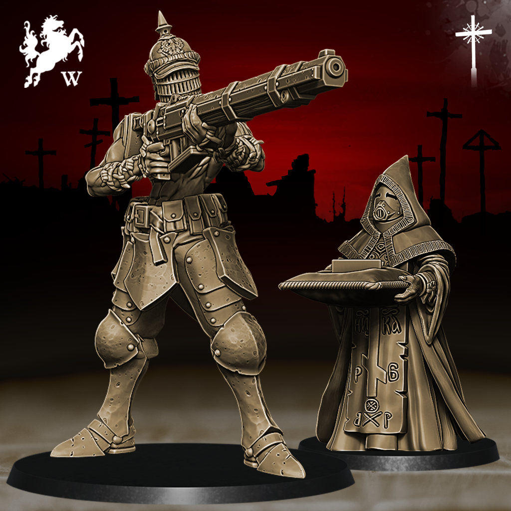 Communicants - PzJgr Prussia by Westfalia Miniatures, is a proxy for Communicant Anti-Tank Hunter, in Trench Pilgrims.