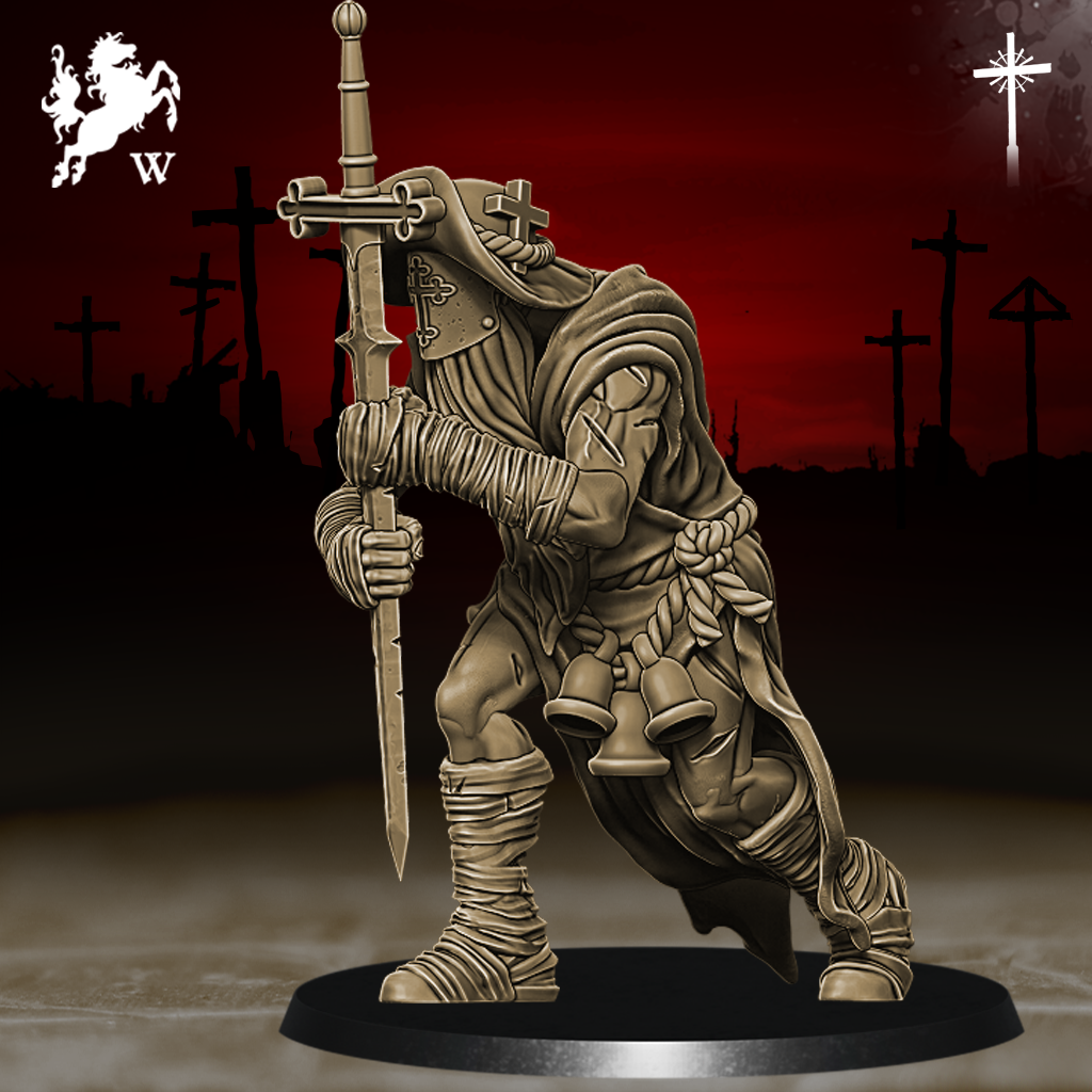 Communicants - The Pilgrim by Westfalia Miniatures, is a proxy for Communicant, in Trench Pilgrims.