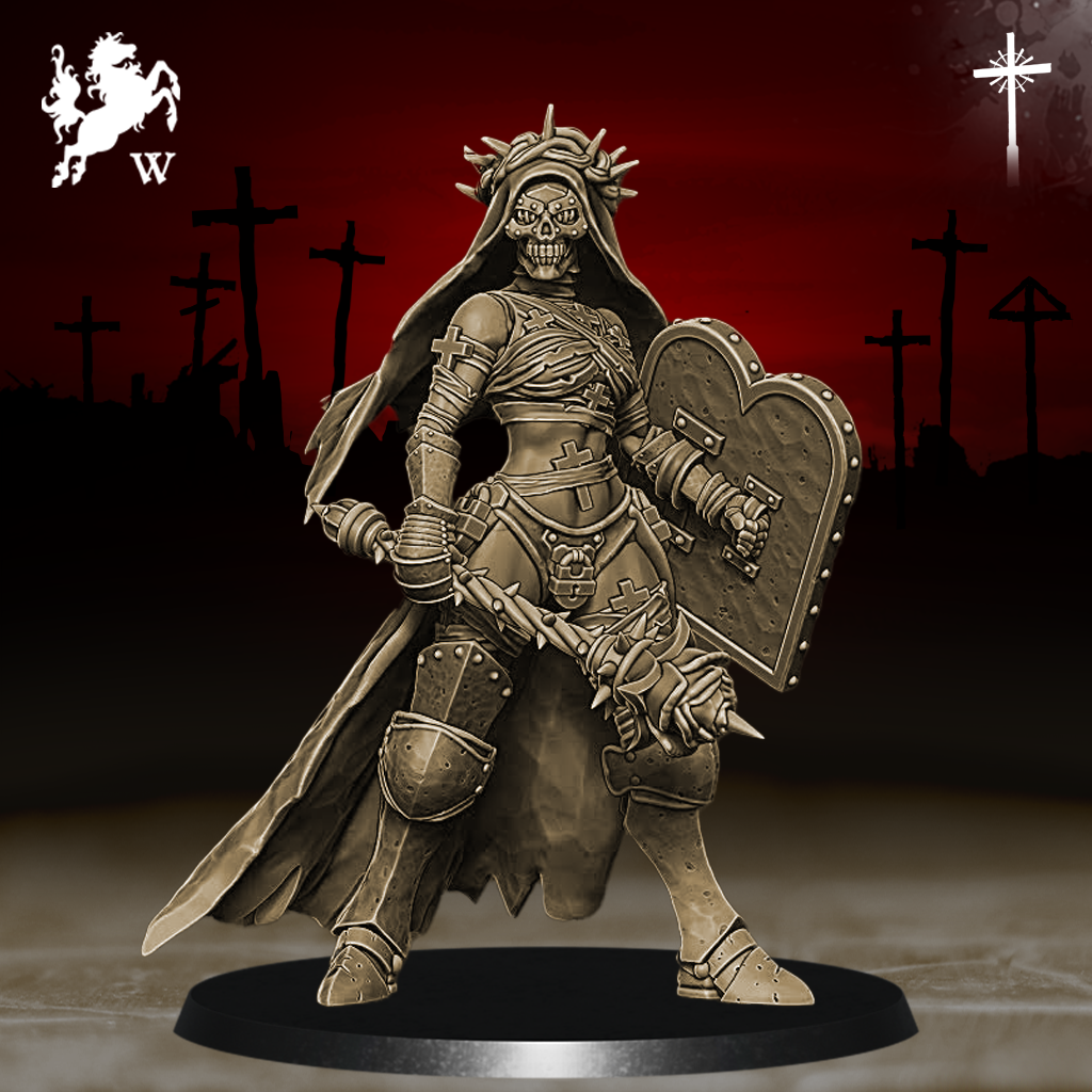 Communicants - Sister Rose by Westfalia Miniatures, is a proxy for Communicant, in Trench Pilgrims.