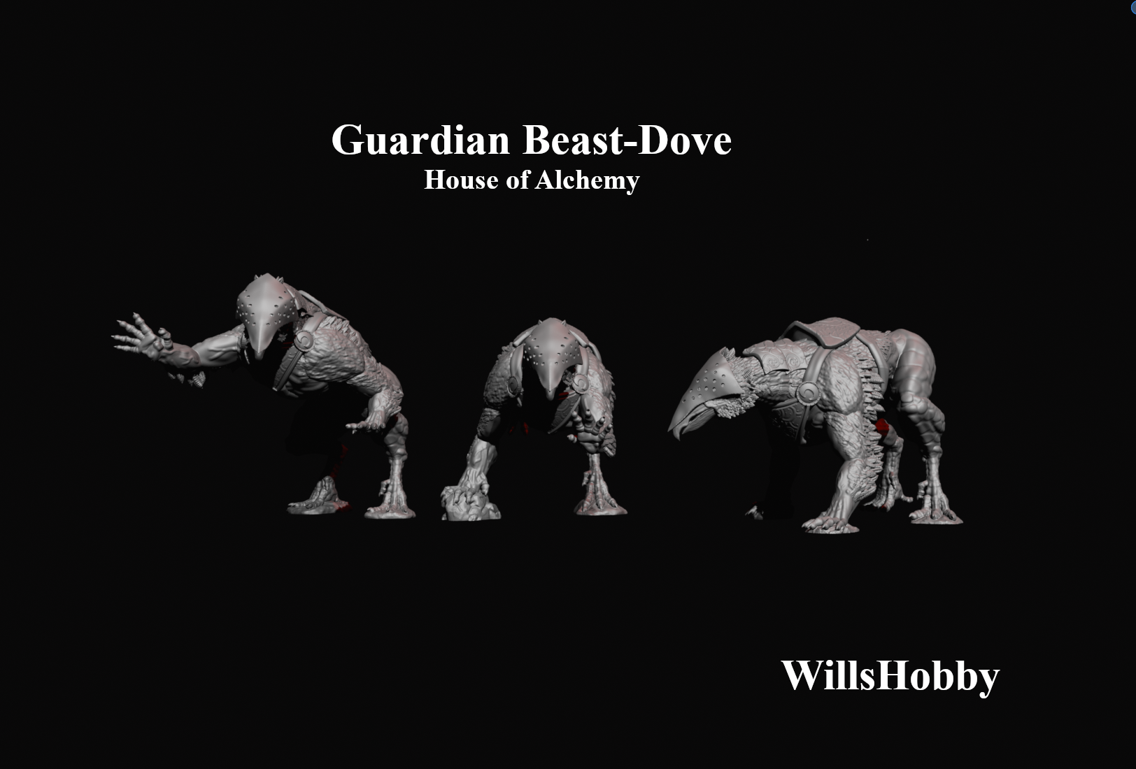 Guardian Beast- Dove by Wills Hobby, is a proxy for Lion of Jabir, Takwin Homunculus, in Iron Sultanate.