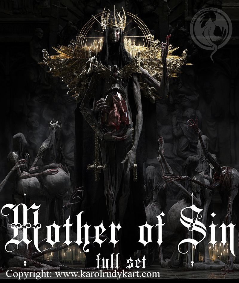 Mother of sin with 7 cultists by KarolRudykArt - Image 2