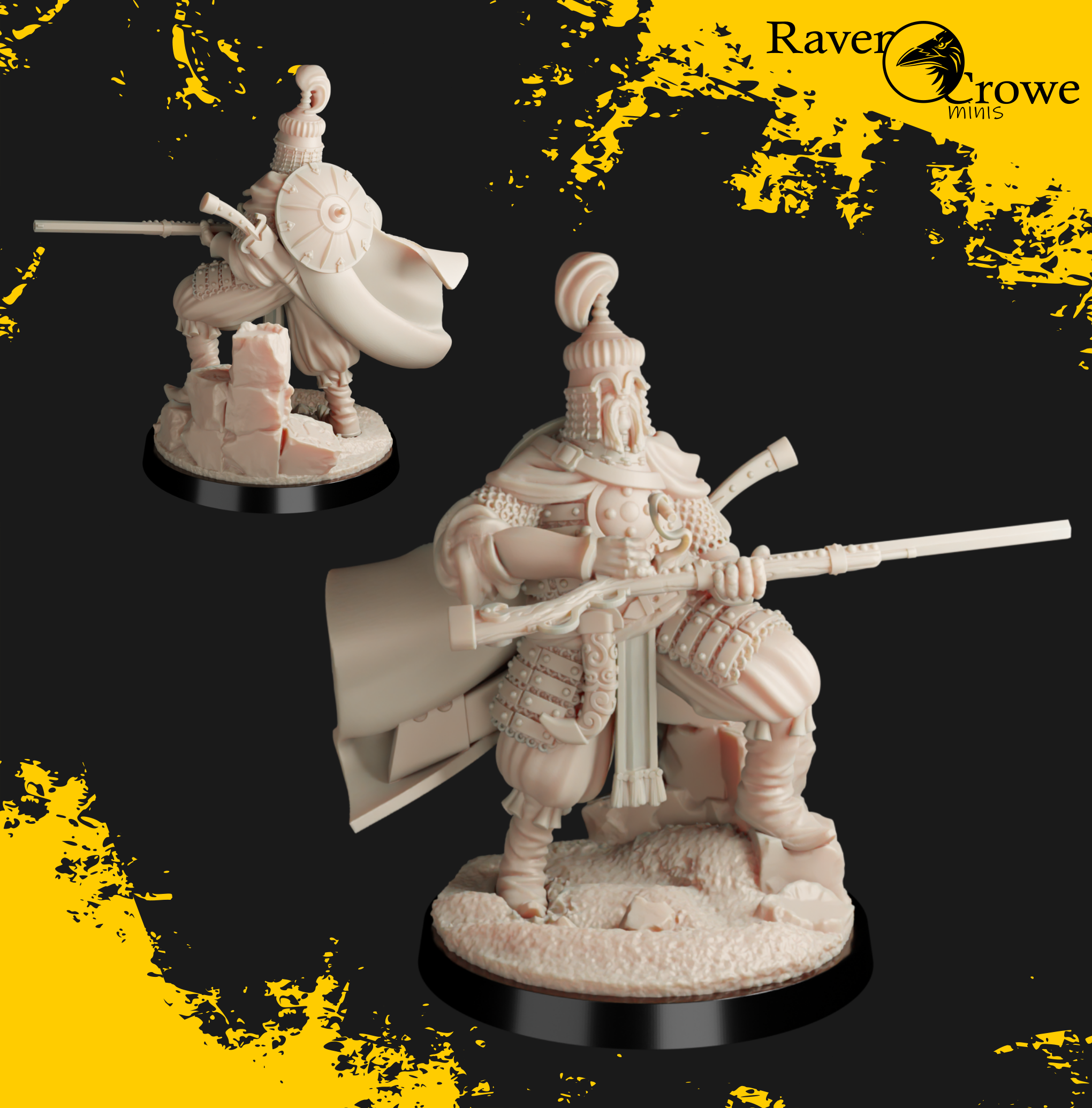 Iron Turks Amir by RavenCrow Minis, is a proxy for Jannisary, Jannisary Officer, Yüzbaşı Captain, in Iron Sultanate.