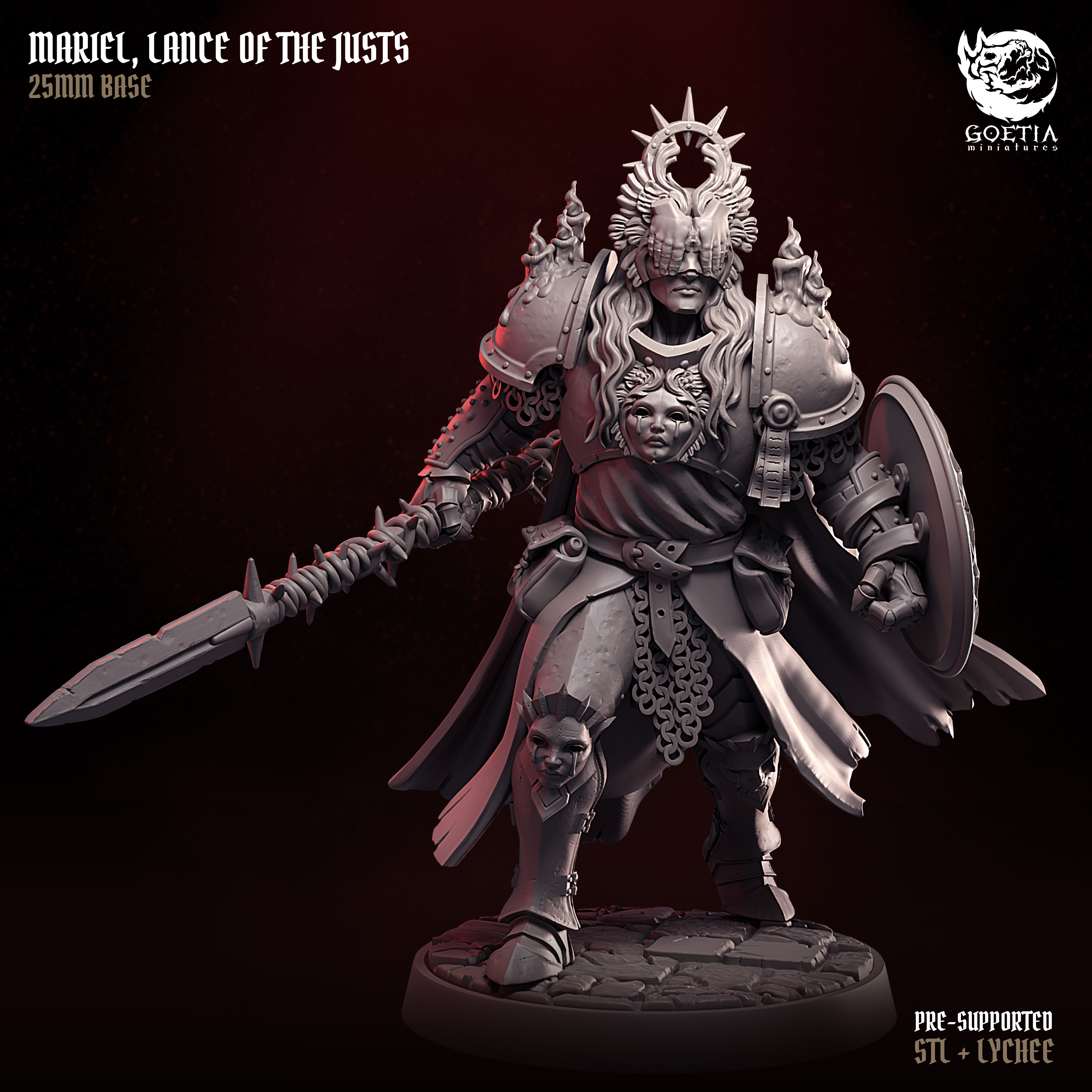Mariel, Lance of the Justs | The Ivreanate by Goetia Miniatures, is a proxy for Communicant, in Trench Pilgrims.