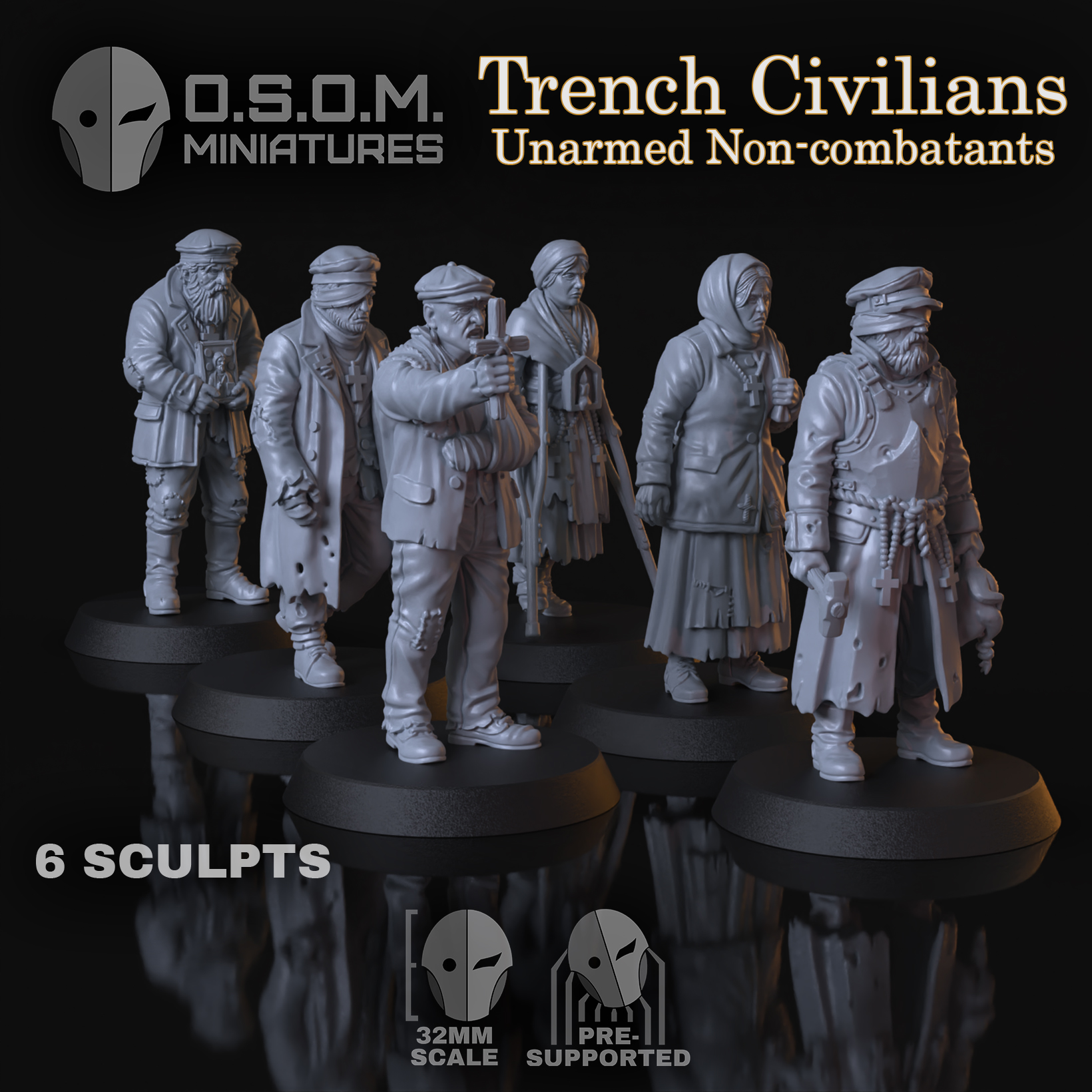 Trench Civilians by OSOM Miniatures - Image 2