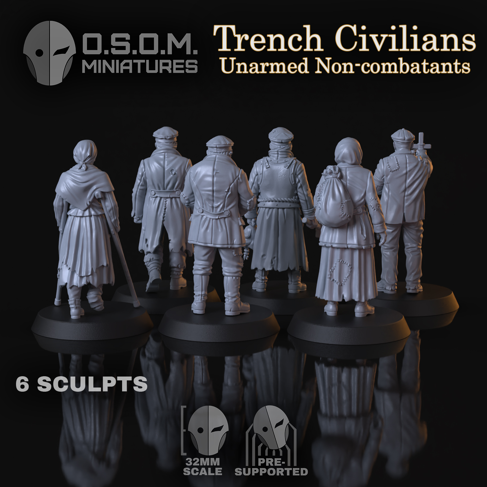 Trench Civilians by OSOM Miniatures - Image 3
