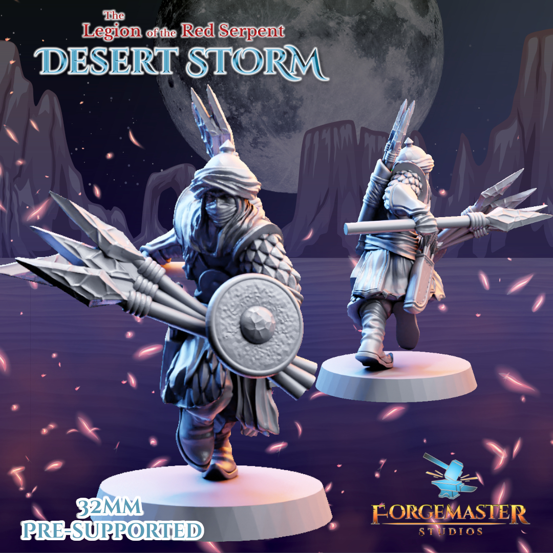 Desert Spear Warriors - Desert Shadow Spear Poses by Forgemaster Studios - Image 5