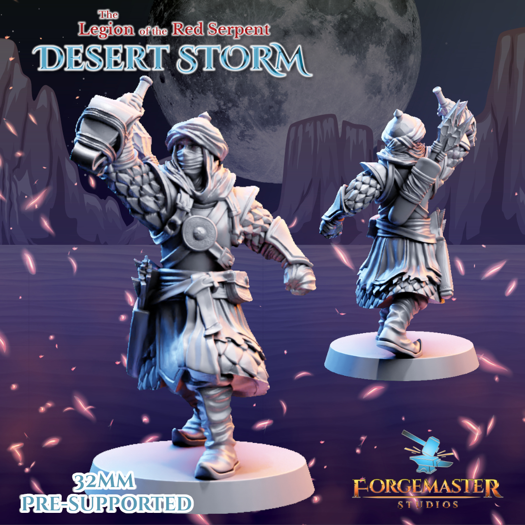Desert Warhorn Warriors - Desert Shadow Warhorn Poses by Forgemaster Studios - Image 2