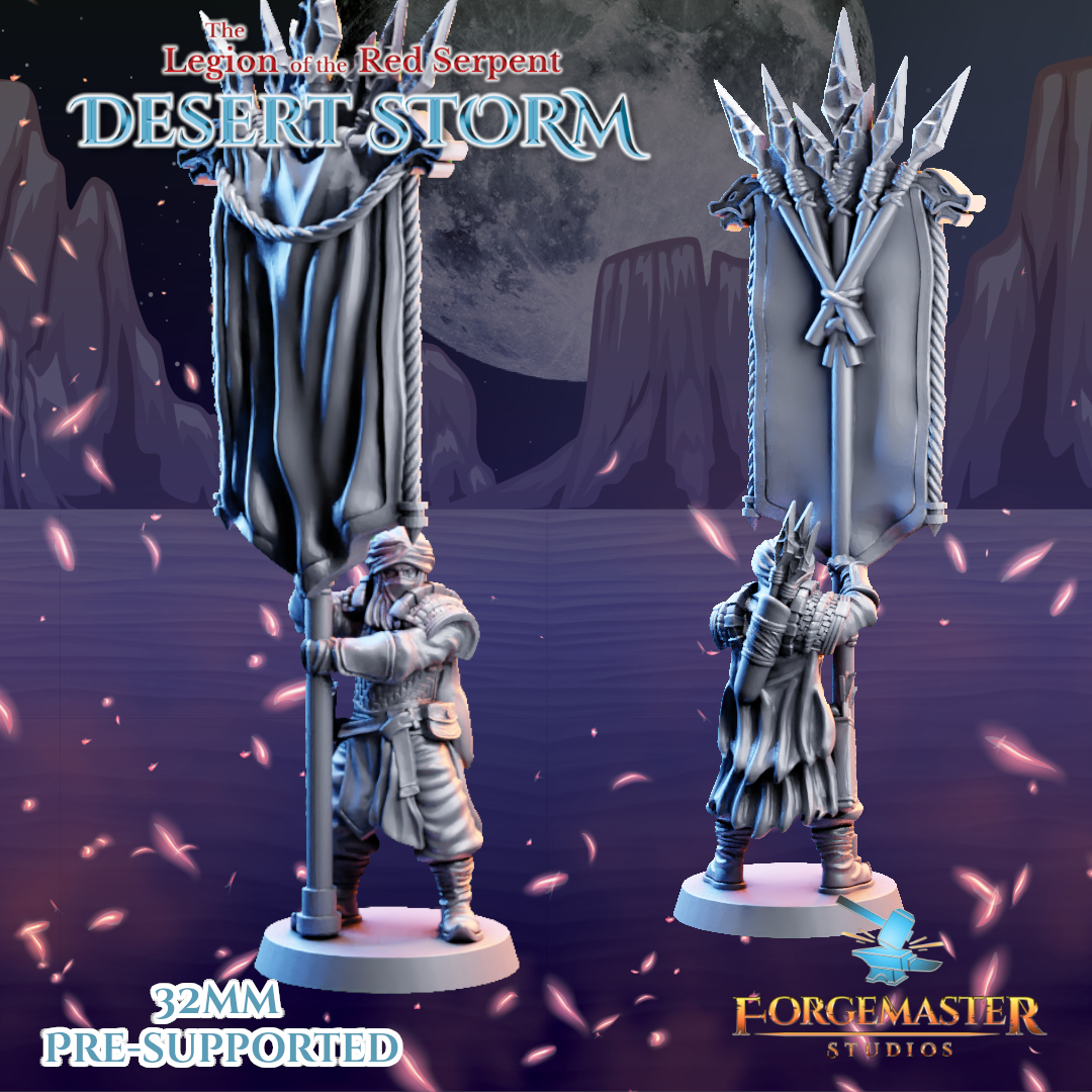 Desert Banner Warriors - Desert Shadow Banner Poses by Forgemaster Studios - Image 3