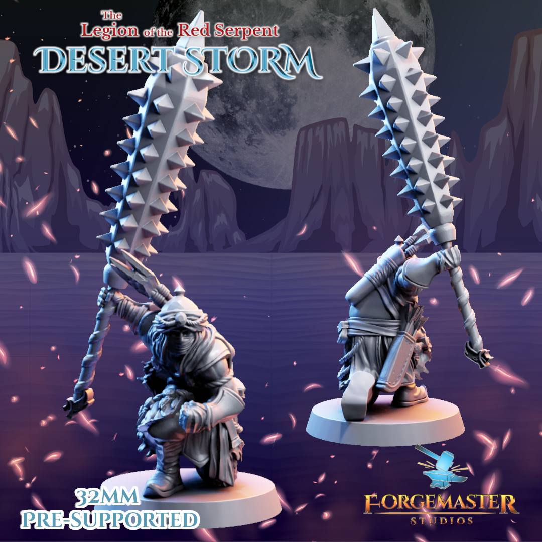 Desert Greatclub Warriors - Desert Shadow Greatclub Poses by Forgemaster Studios - Image 3