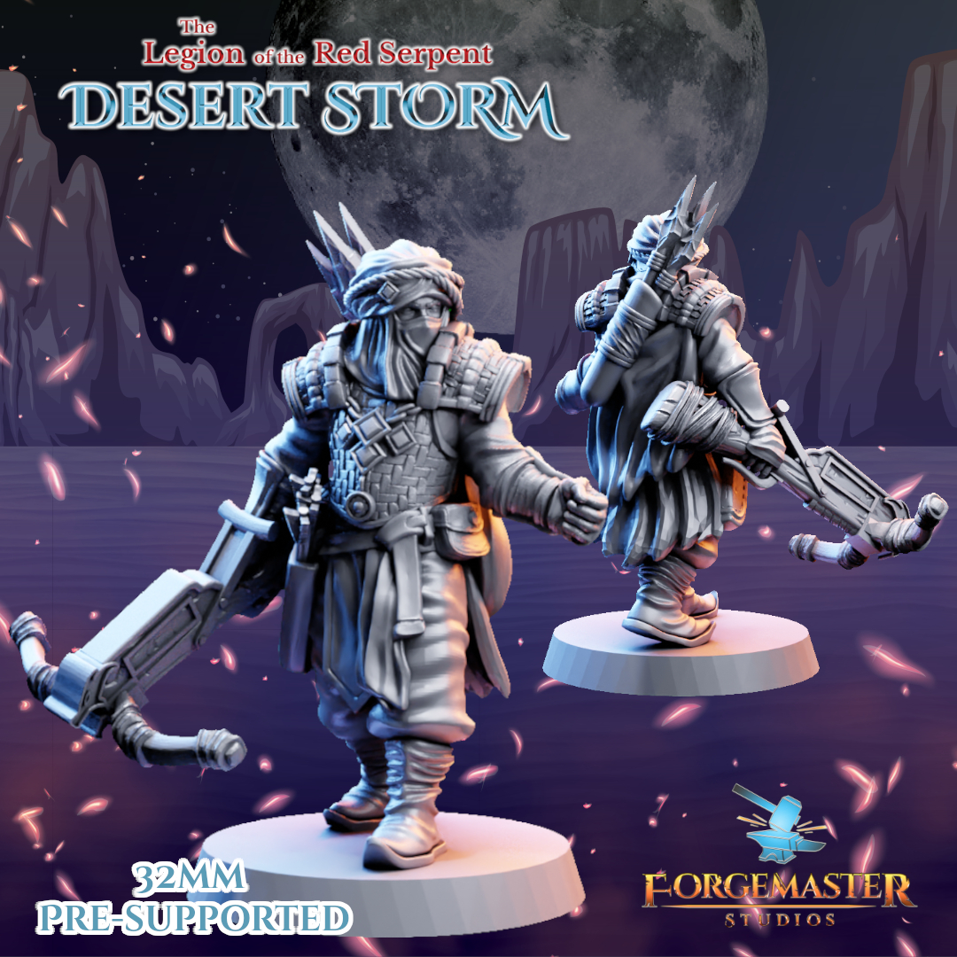 Desert Crossbow  Warriors - Desert Shadow Crossbow Poses by 42studio - Image 5