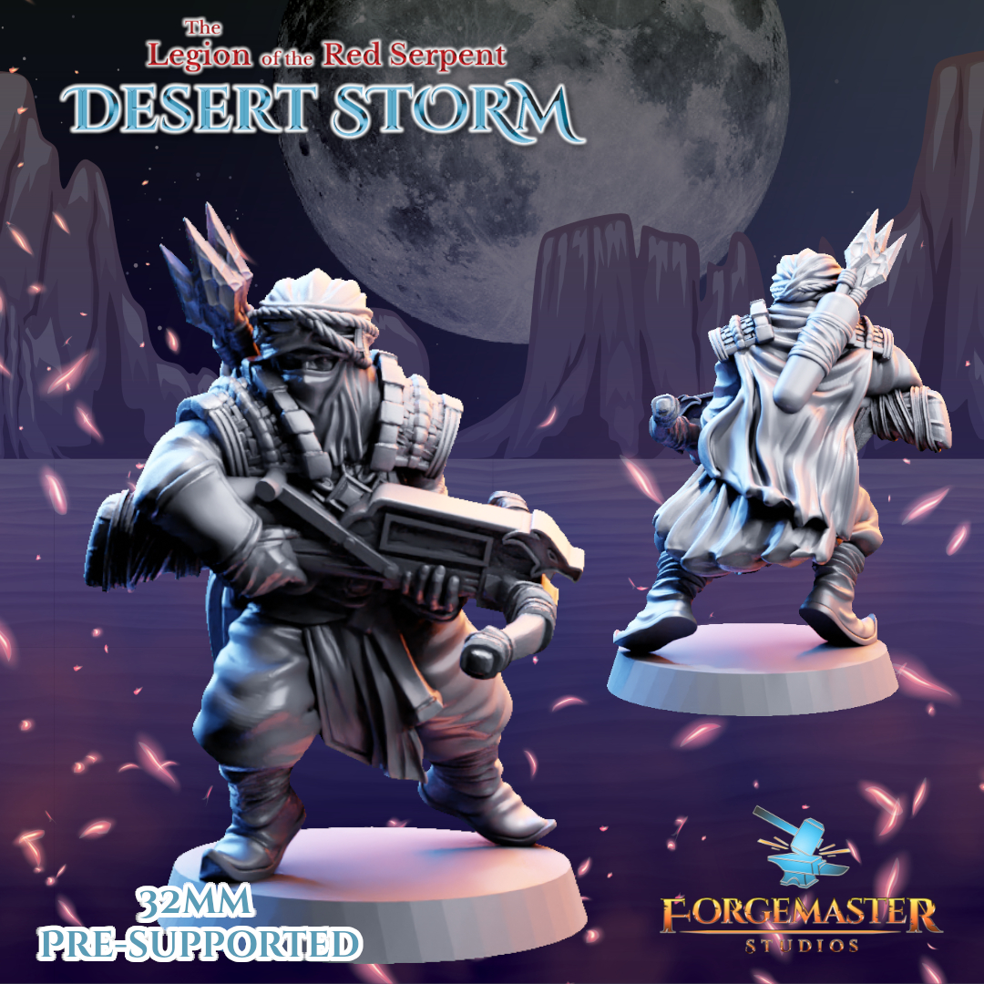 Desert Crossbow  Warriors - Desert Shadow Crossbow Poses by 42studio - Image 3