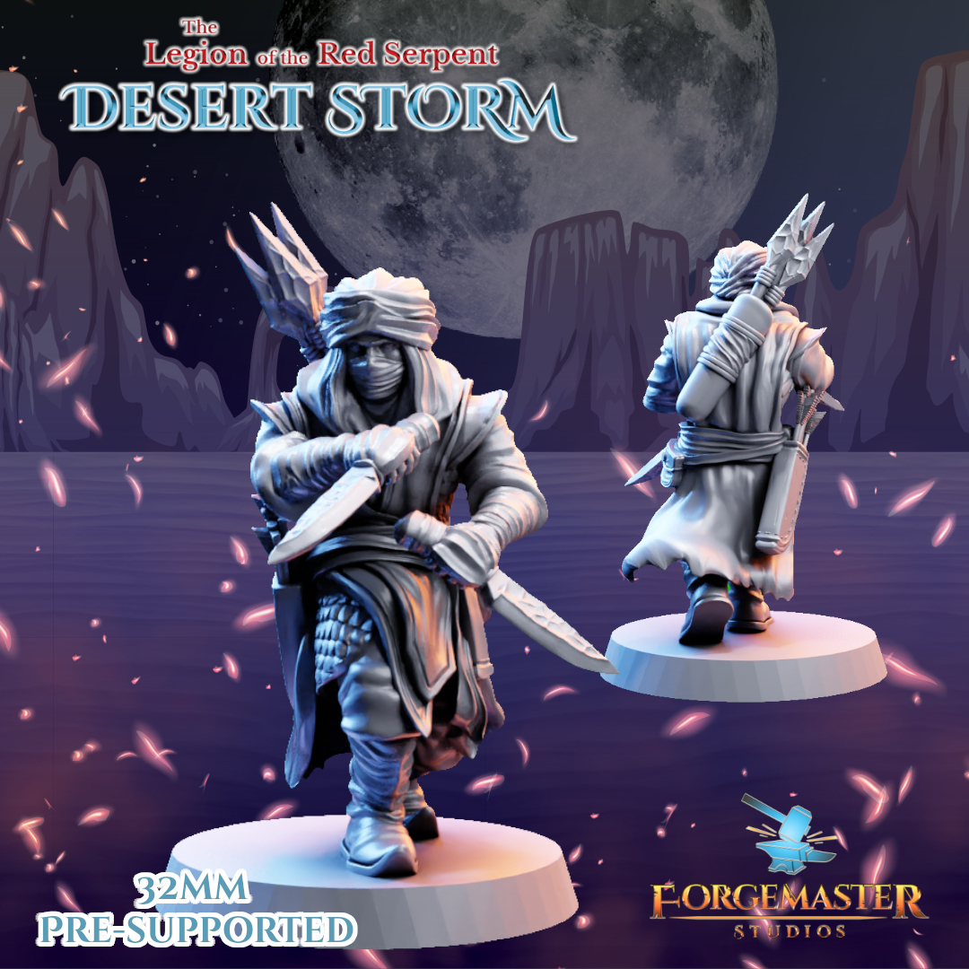 Desert Dagger  Warriors - Desert Shadow Dagger Poses by Forgemaster Studios - Image 2