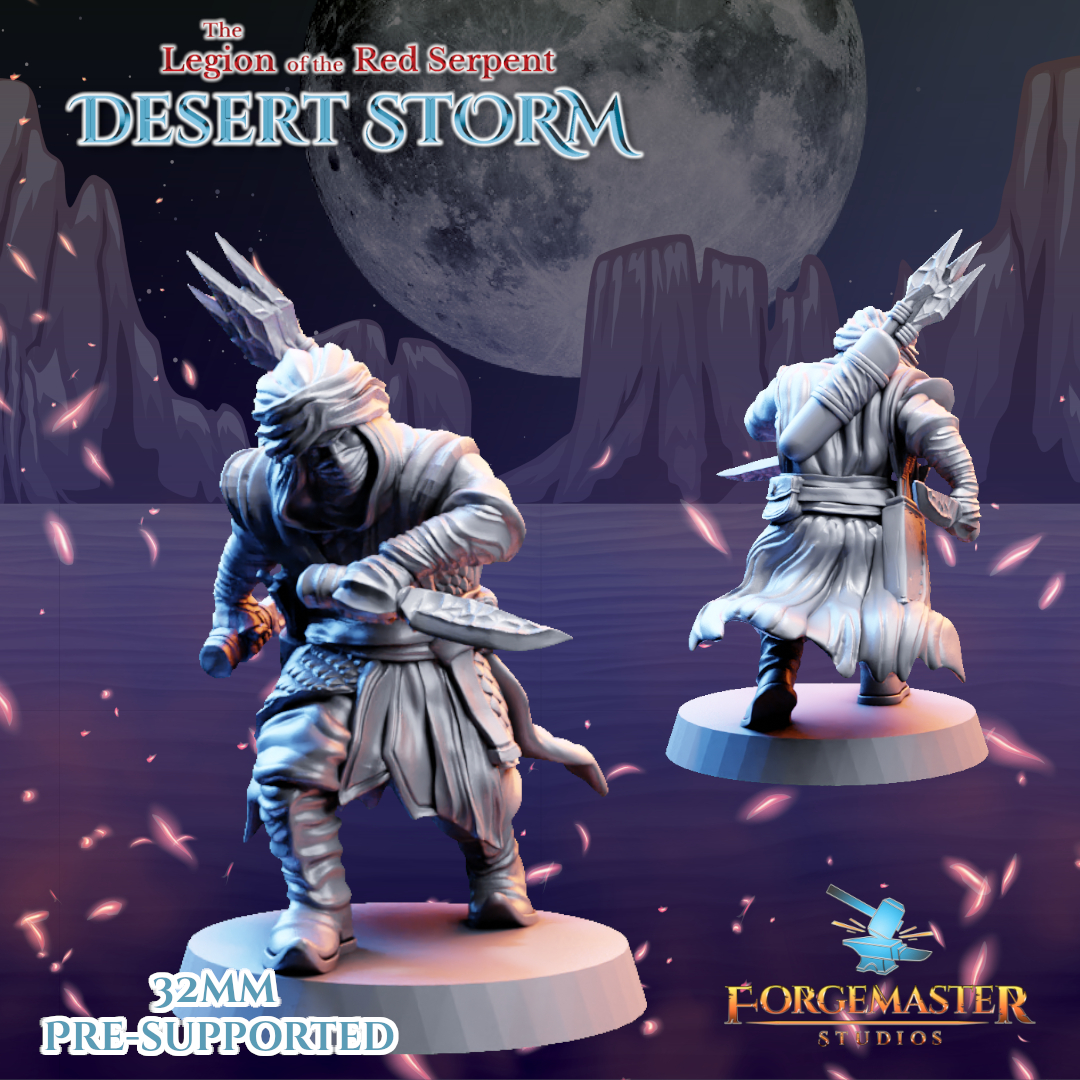 Desert Dagger  Warriors - Desert Shadow Dagger Poses by Forgemaster Studios - Image 3