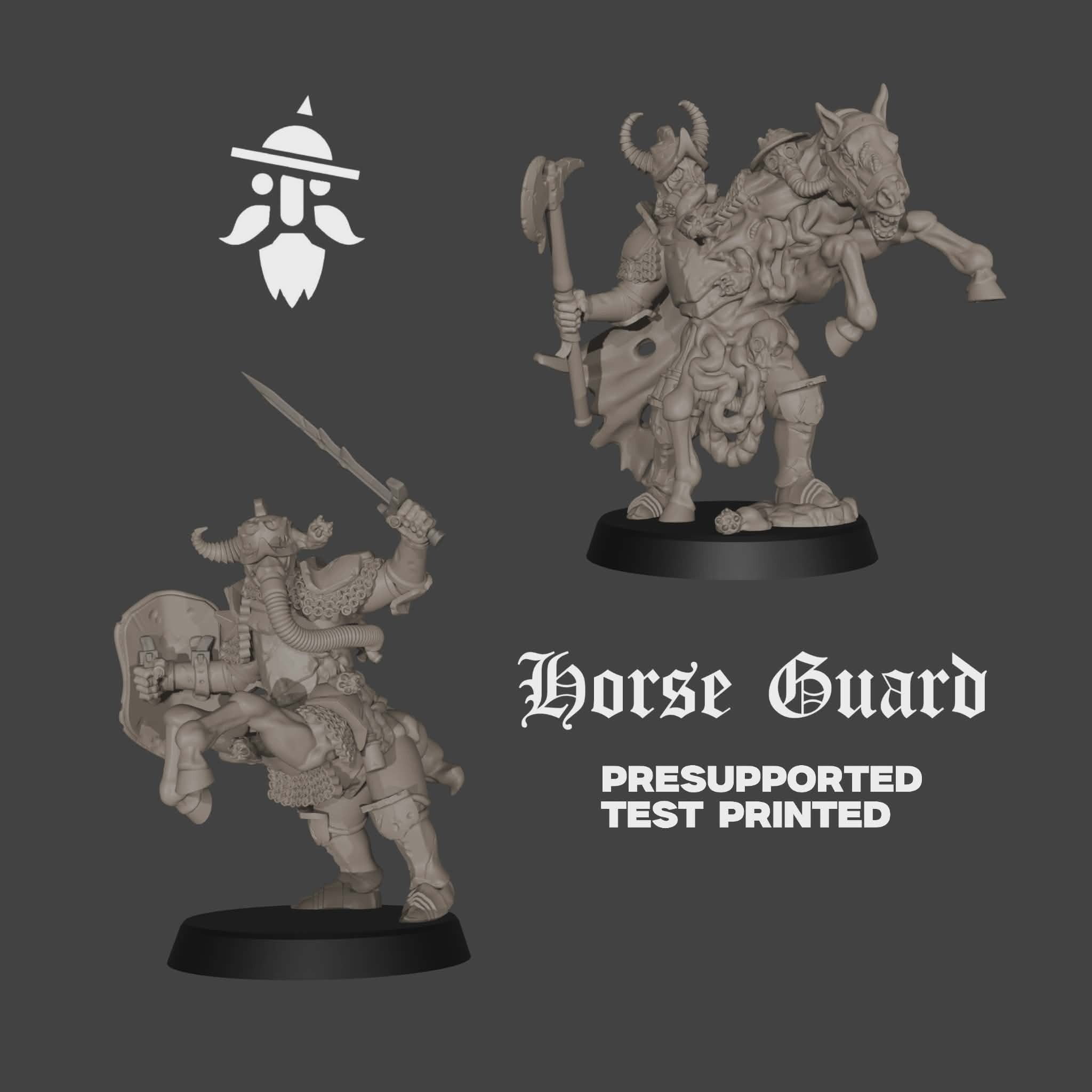 Horse Guard by DWARFSMINIS, is a proxy for Plague Knight, in Cult of the Black Grail.