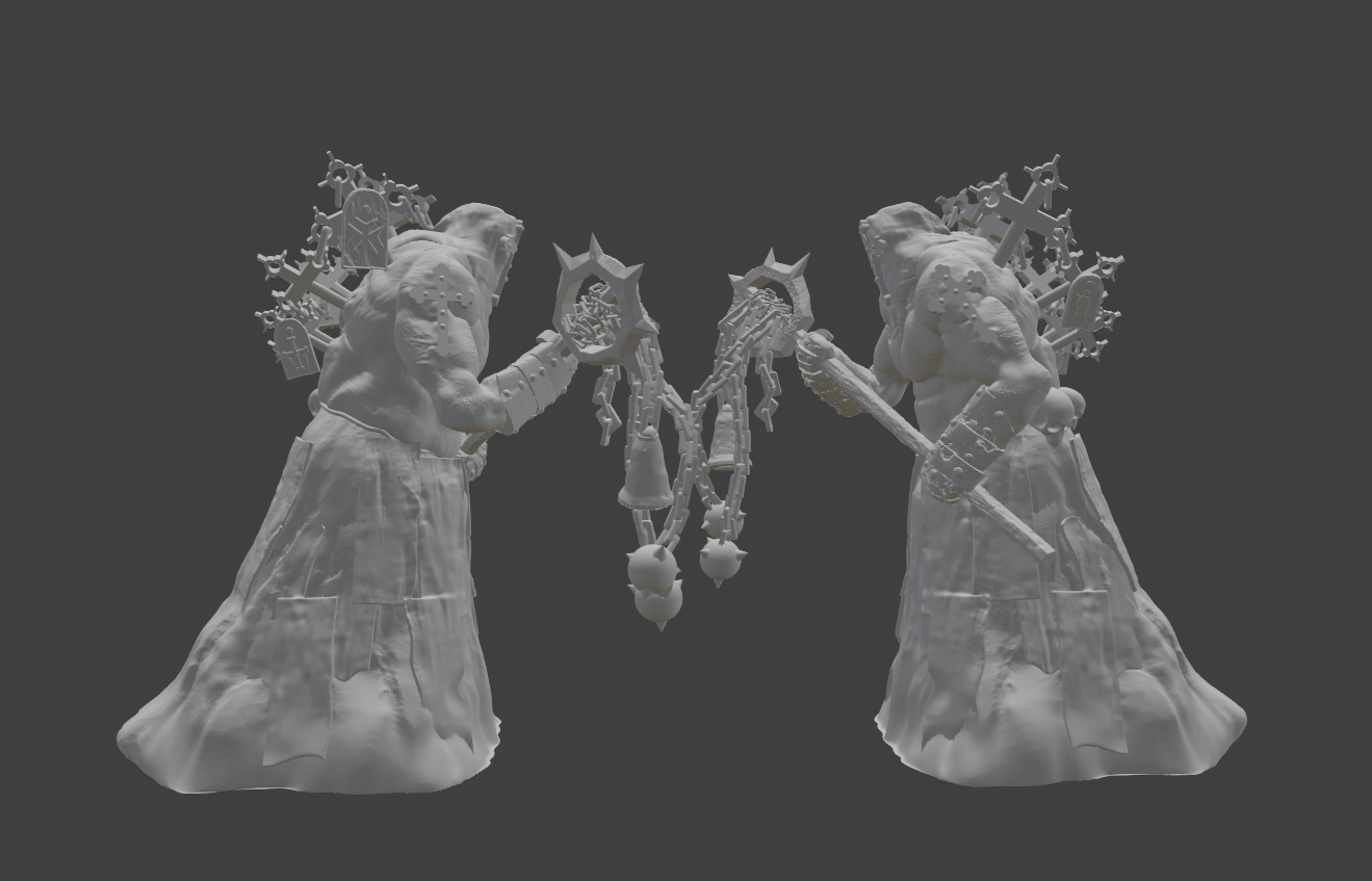 Warrior with Flail by ShyPartArt, is a proxy for Communicant, Crimson Communicant, in The Principality of New Antioch, Trench Pilgrims.