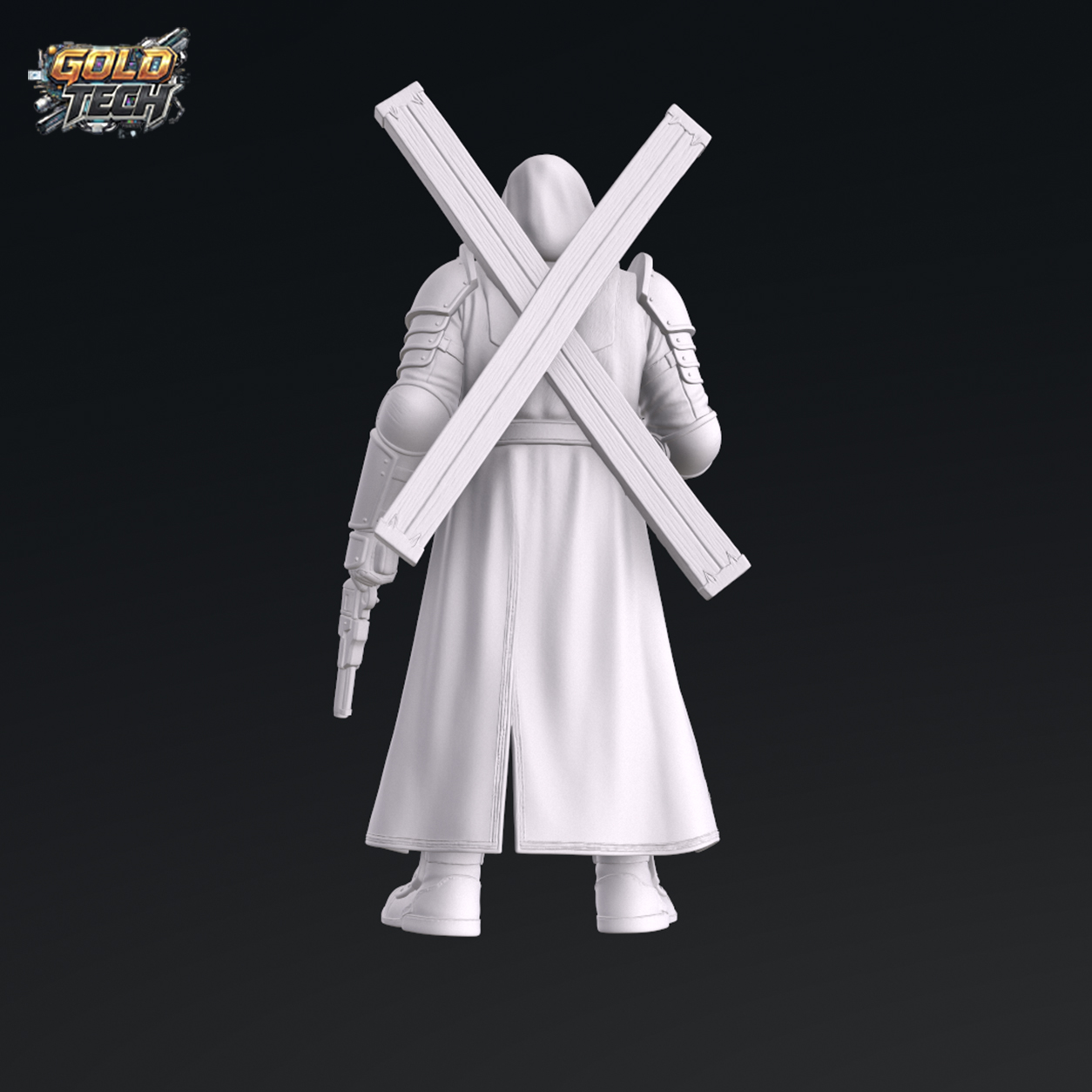 Saint Loss - Dark Trench Mesa Holy Warrior STL (120mm & 32mm) by GoldTech - Image 5