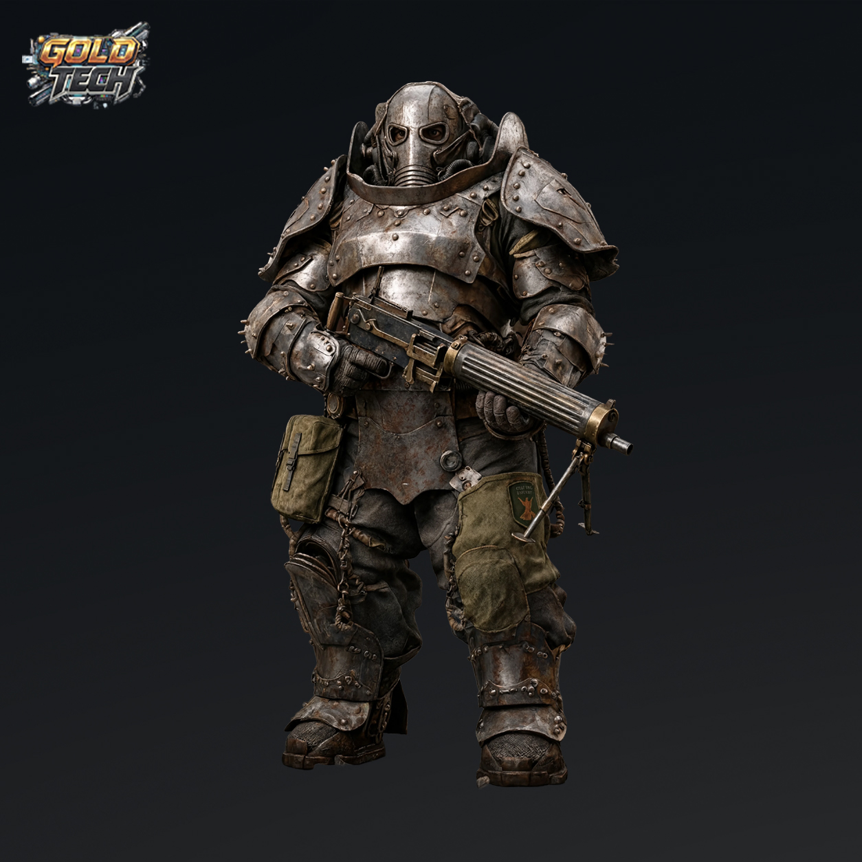 Heavy Ironbull - Dark Trench Mesa Heavy Gunner STL (120mm & 32mm) by GoldTech - Image 3