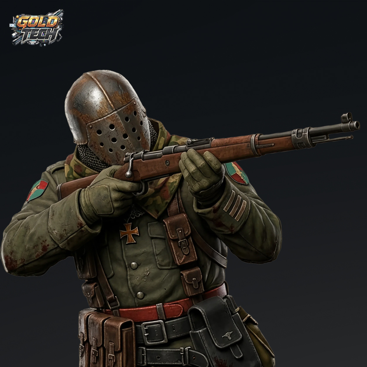 Lieutenant Shotmare - Dark Trench Mesa Officer STL (120mm & 32mm) by goldtech, is a proxy for Lieutenant, Shocktrooper, Yeoman, in The Principality of New Antioch.