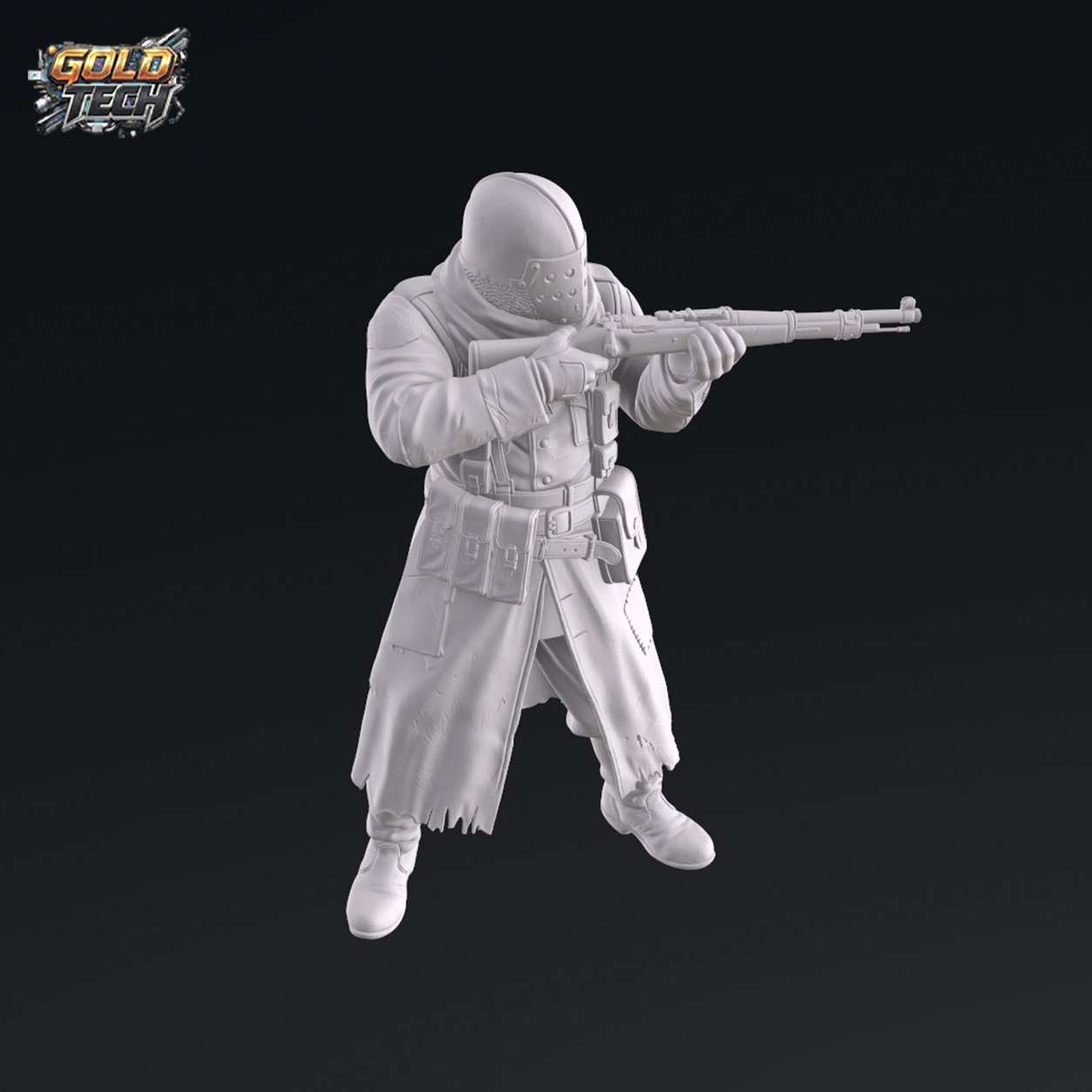 Lieutenant Shotmare - Dark Trench Mesa Officer STL (120mm & 32mm) by goldtech - Image 4