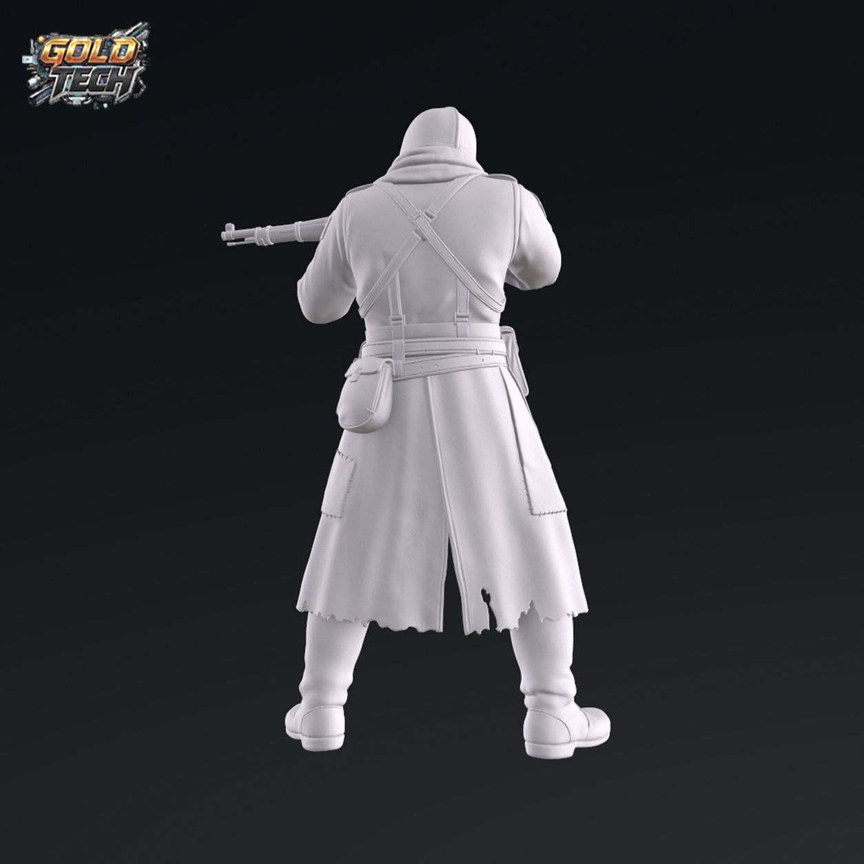 Lieutenant Shotmare - Dark Trench Mesa Officer STL (120mm & 32mm) by goldtech - Image 5