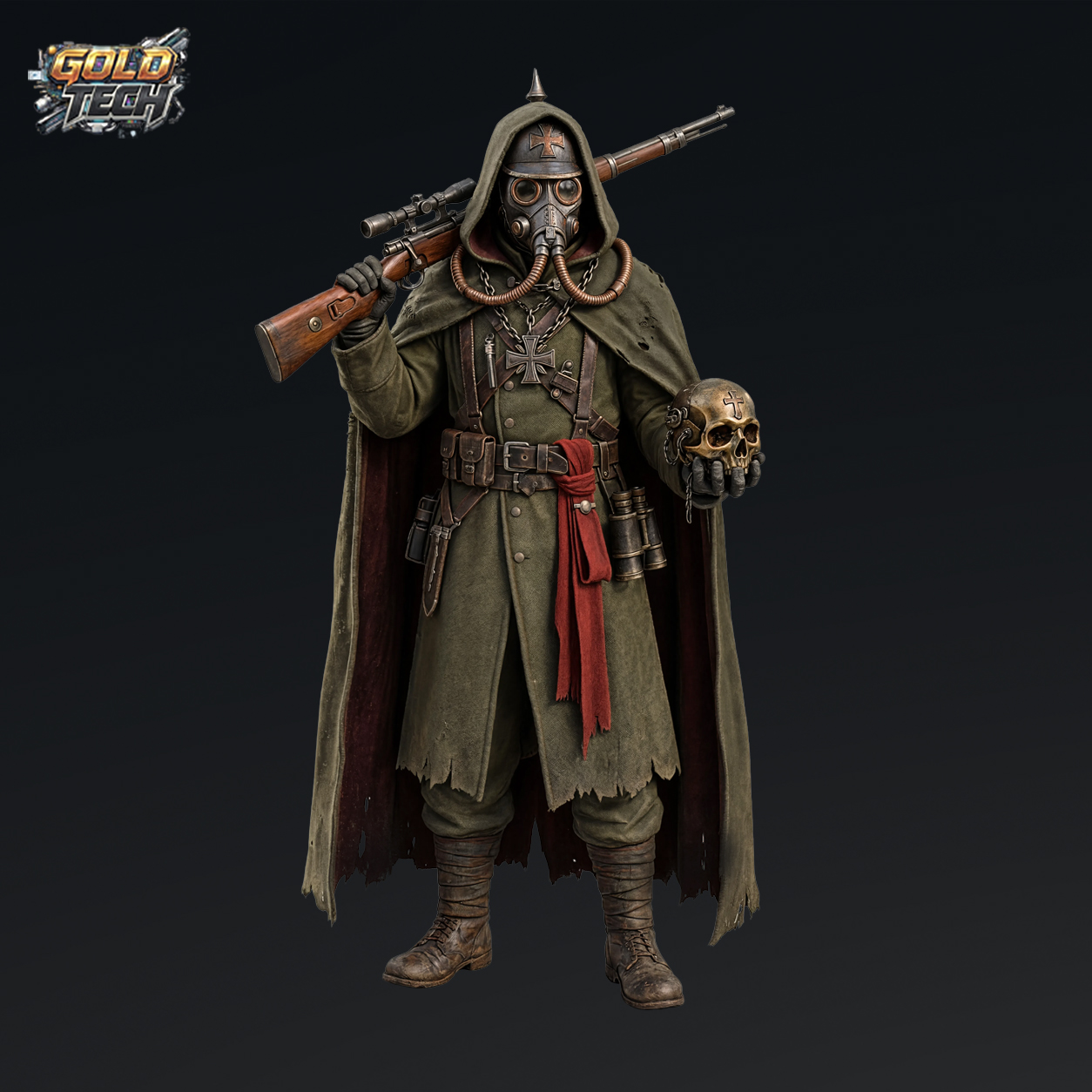 Sniper Skullder - Dark Trench Mesa Marksman STL (120mm & 32mm) by GoldTech - Image 3