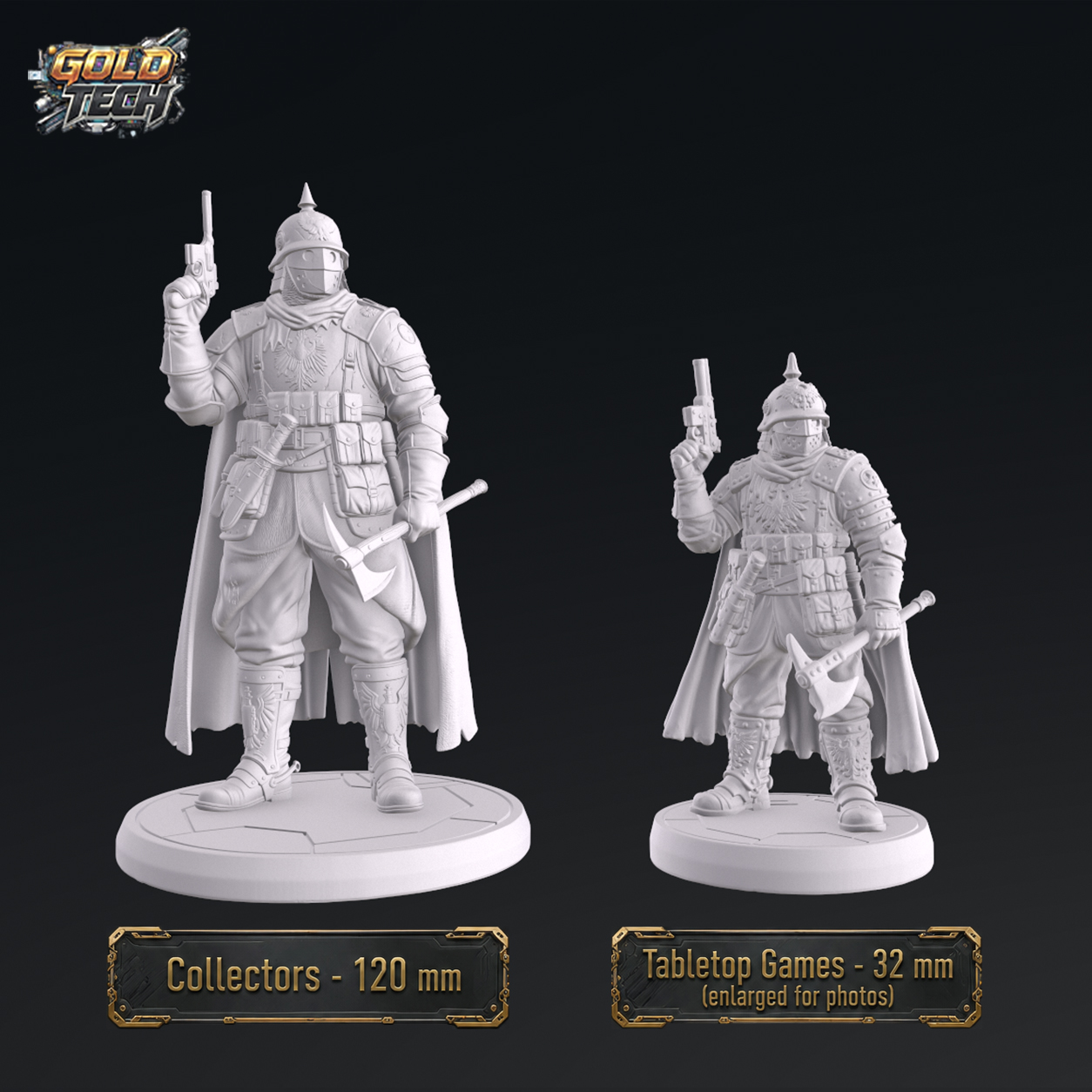 General Murdakai - Dark Trench Mesa Commander STL (120mm & 32mm) by GoldTech - Image 2