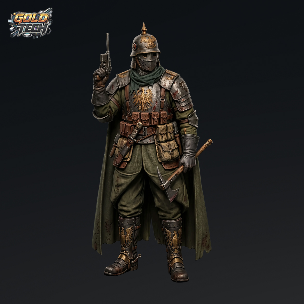 General Murdakai - Dark Trench Mesa Commander STL (120mm & 32mm) by GoldTech - Image 3